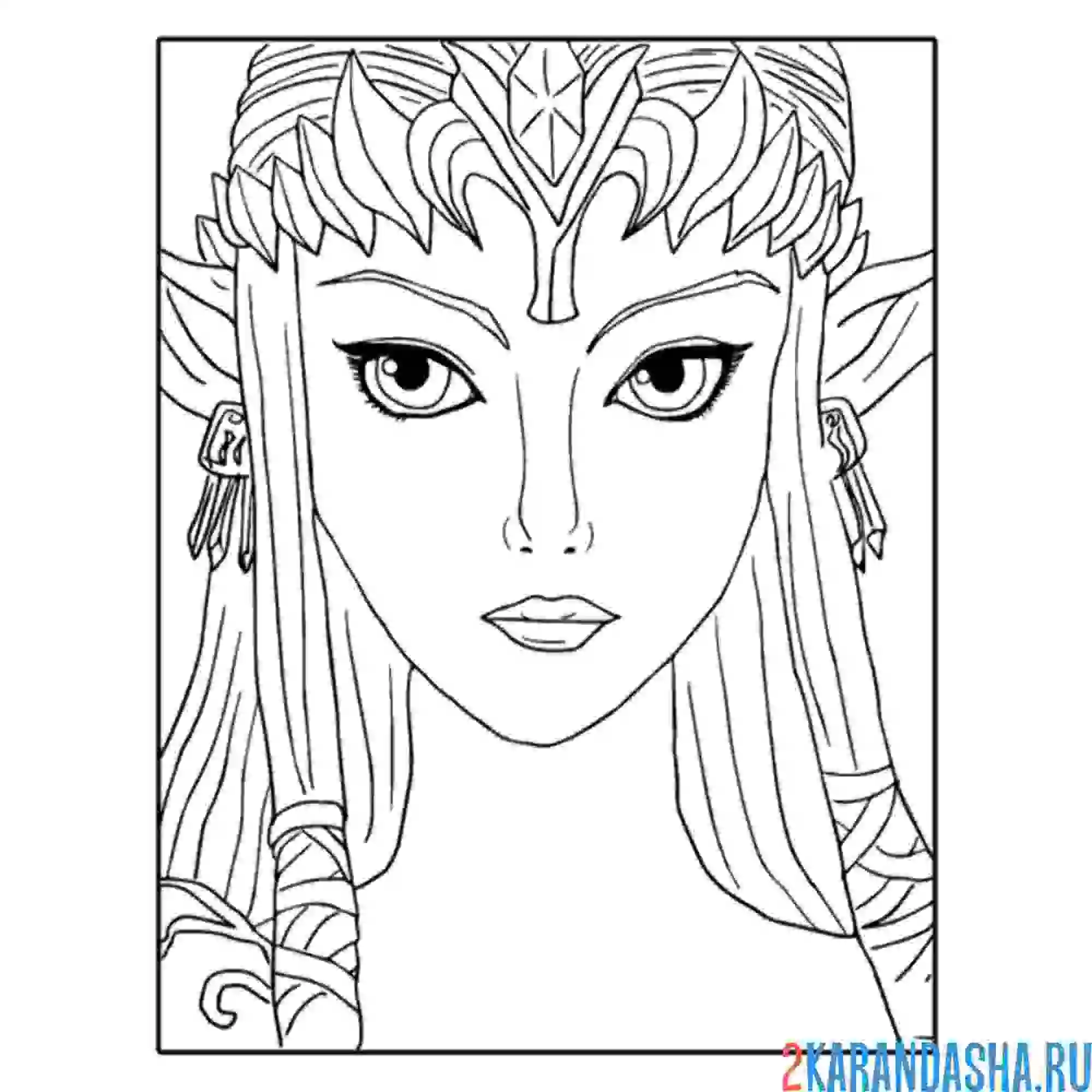 Раскраска нейтири портрет