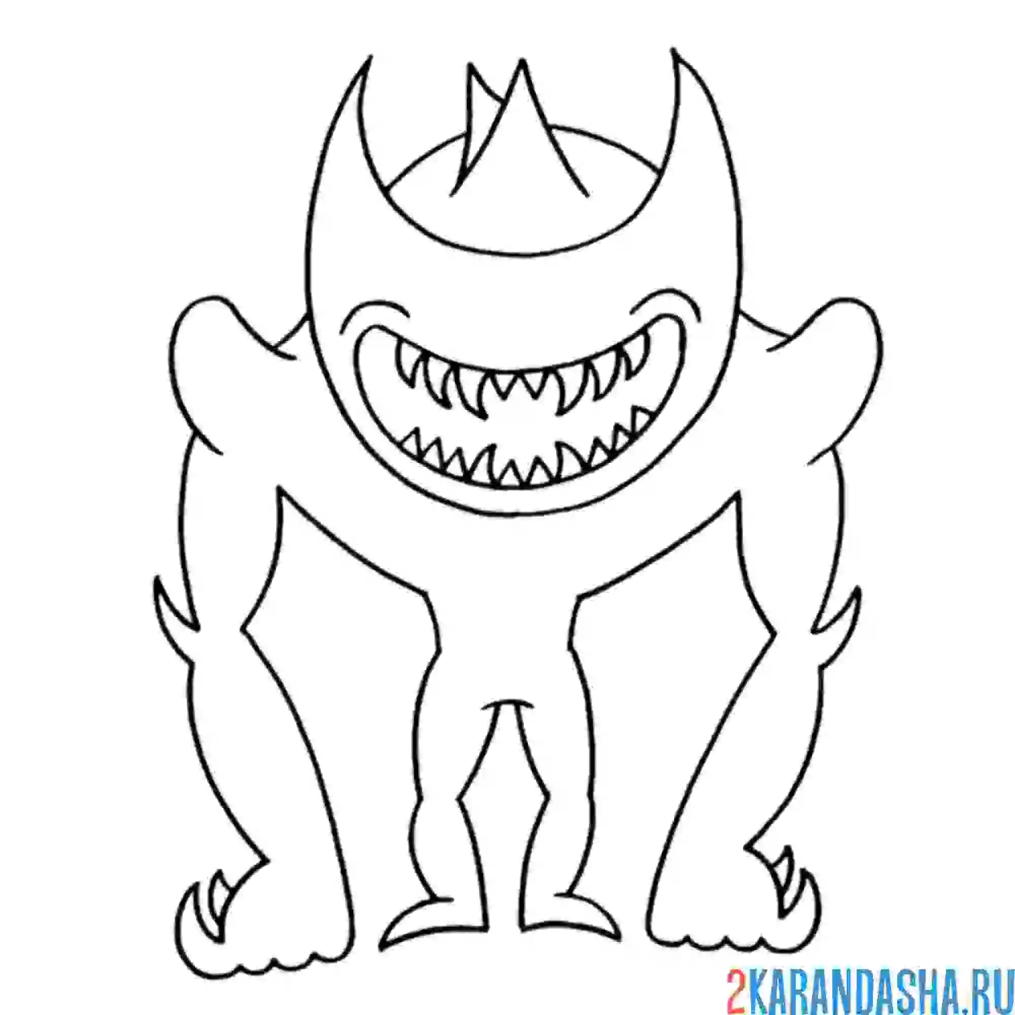 Раскраска зверский бенди