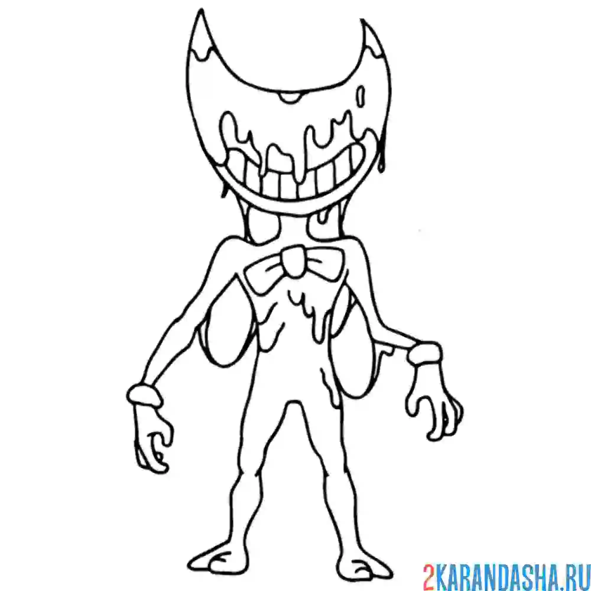 Раскраска демонический бенди