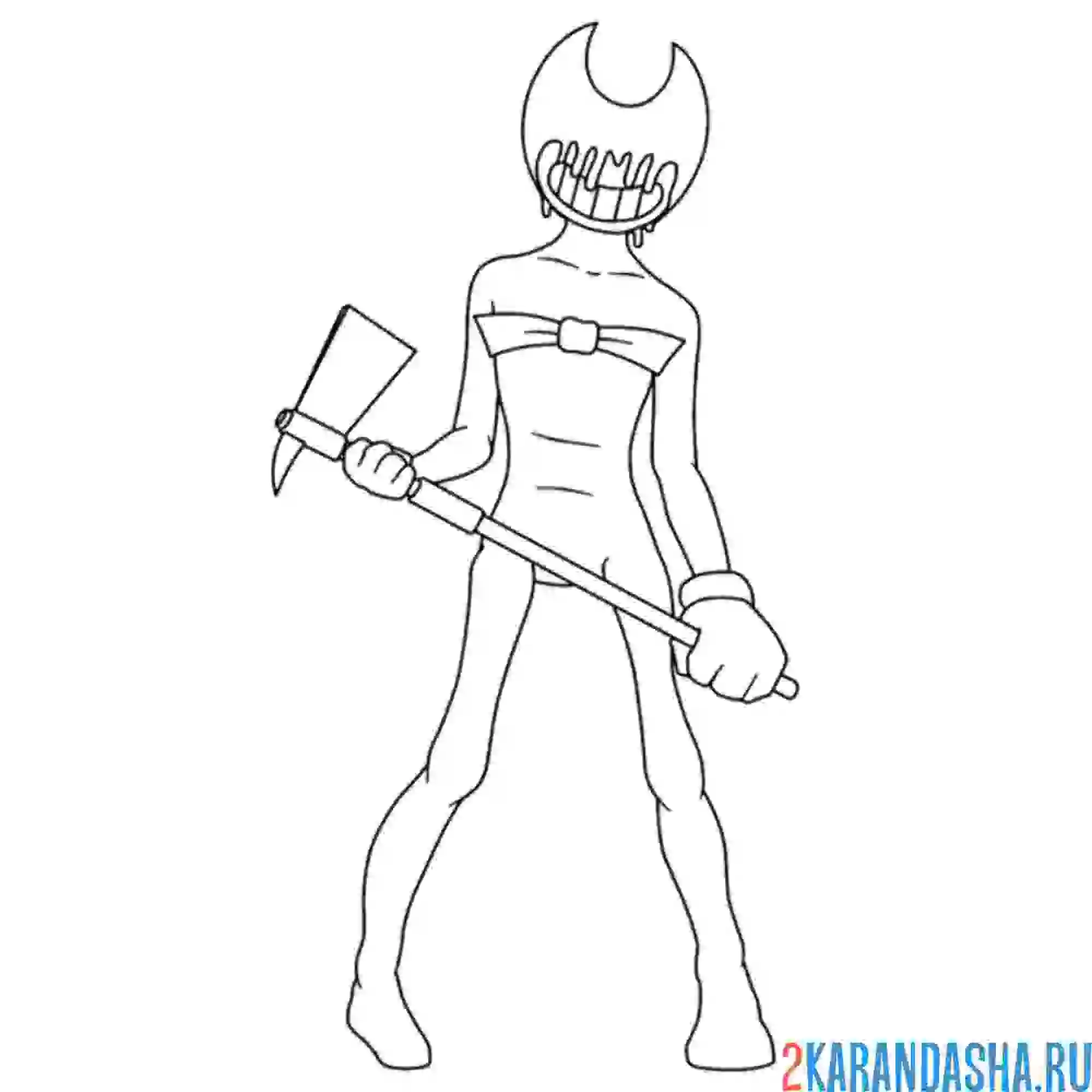 Раскраска бенди топор