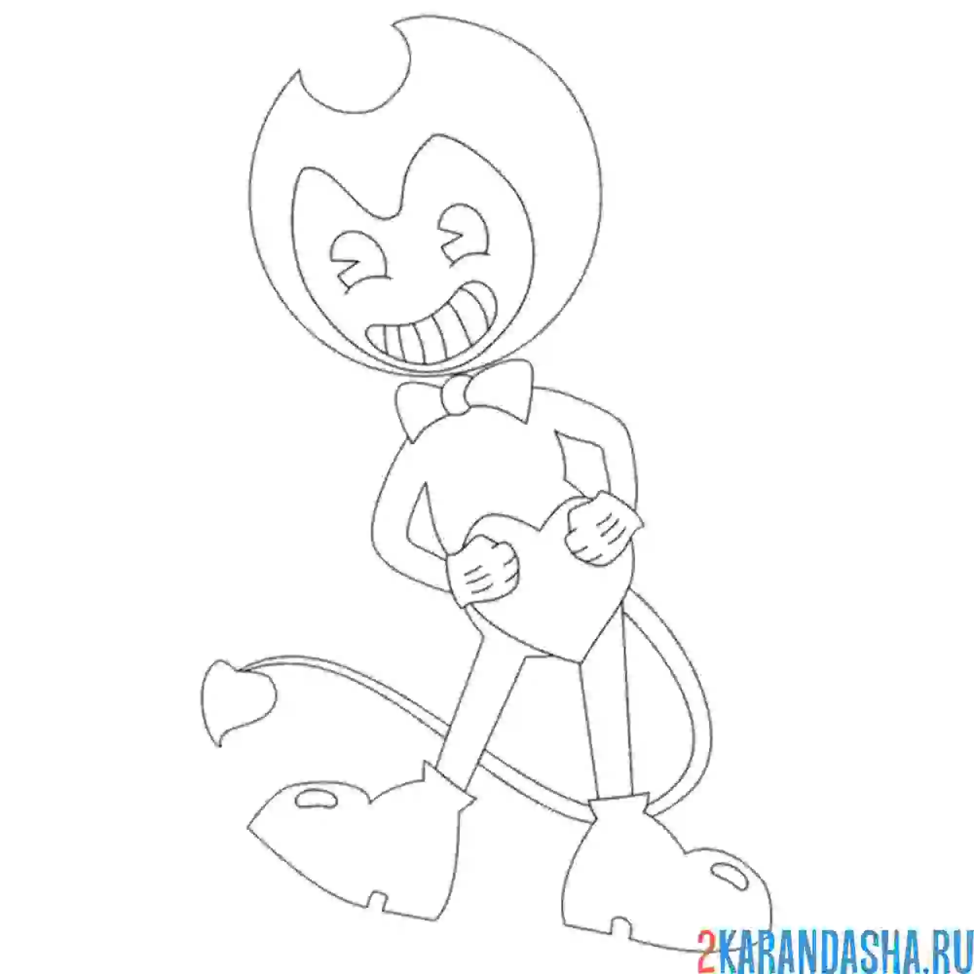 Раскраска бенди смешной