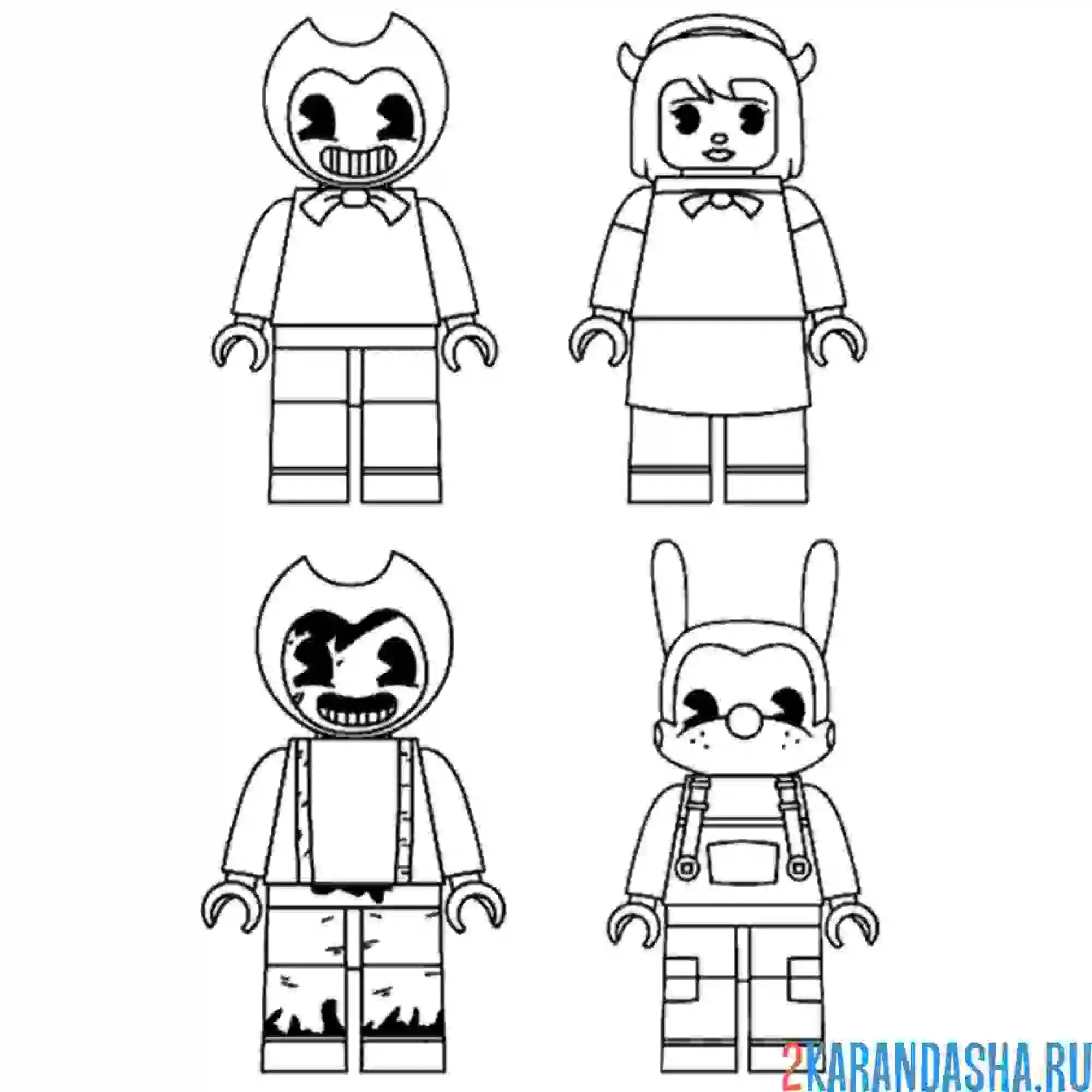 Раскраска лего бенди