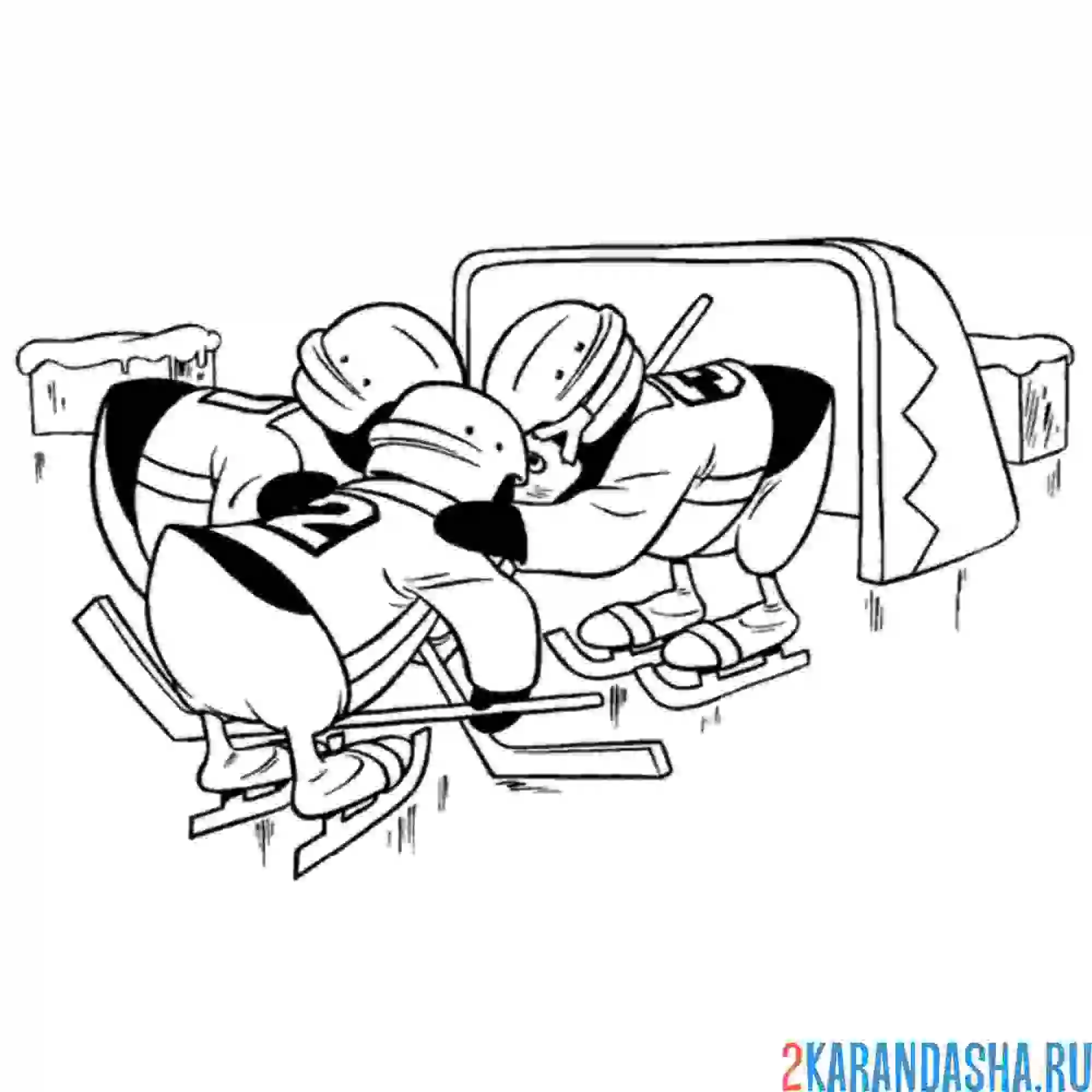 Раскраска ищут шайбу