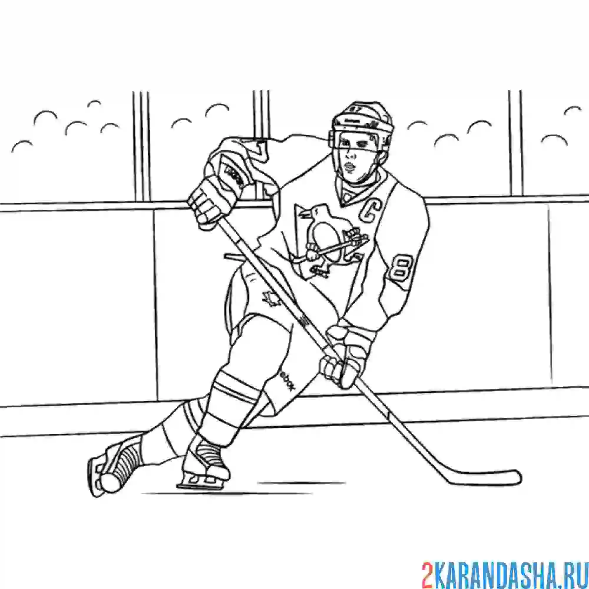 Раскраска профи хоккеист
