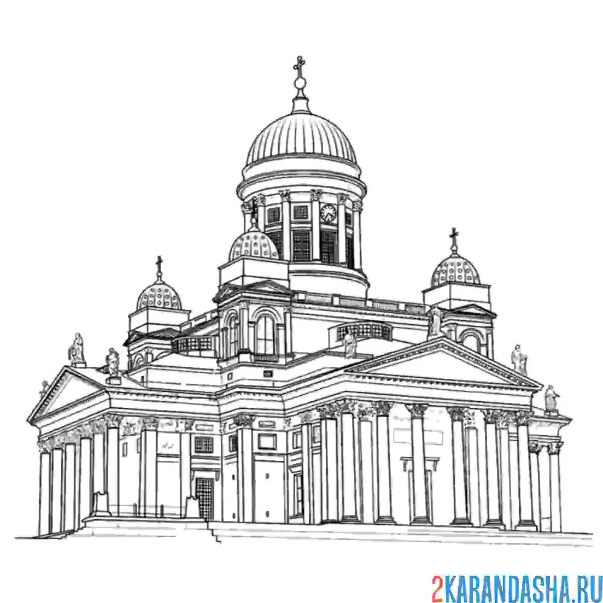 Раскраска собор россия