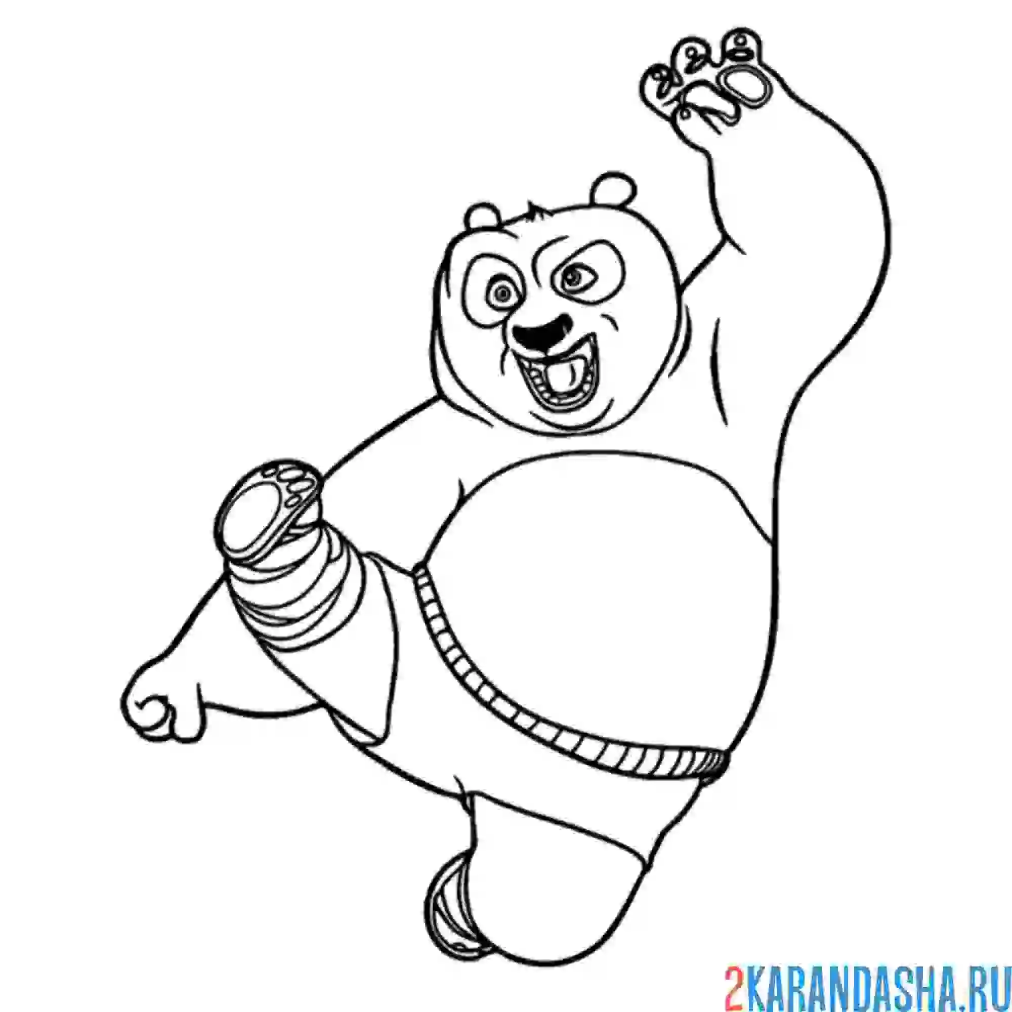 Раскраска кунг-фу панда
