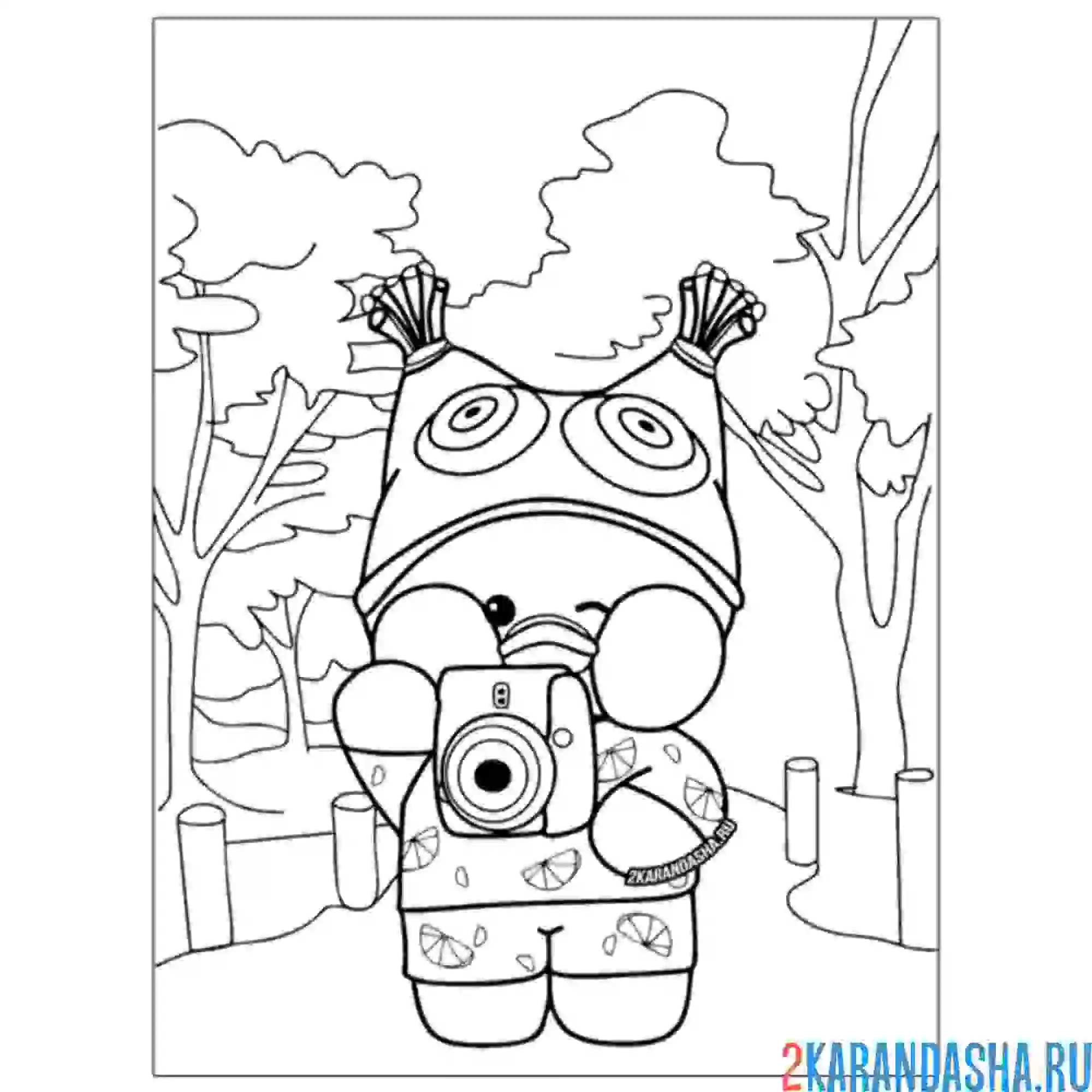 Раскраска уточка лалафанфан фотограф