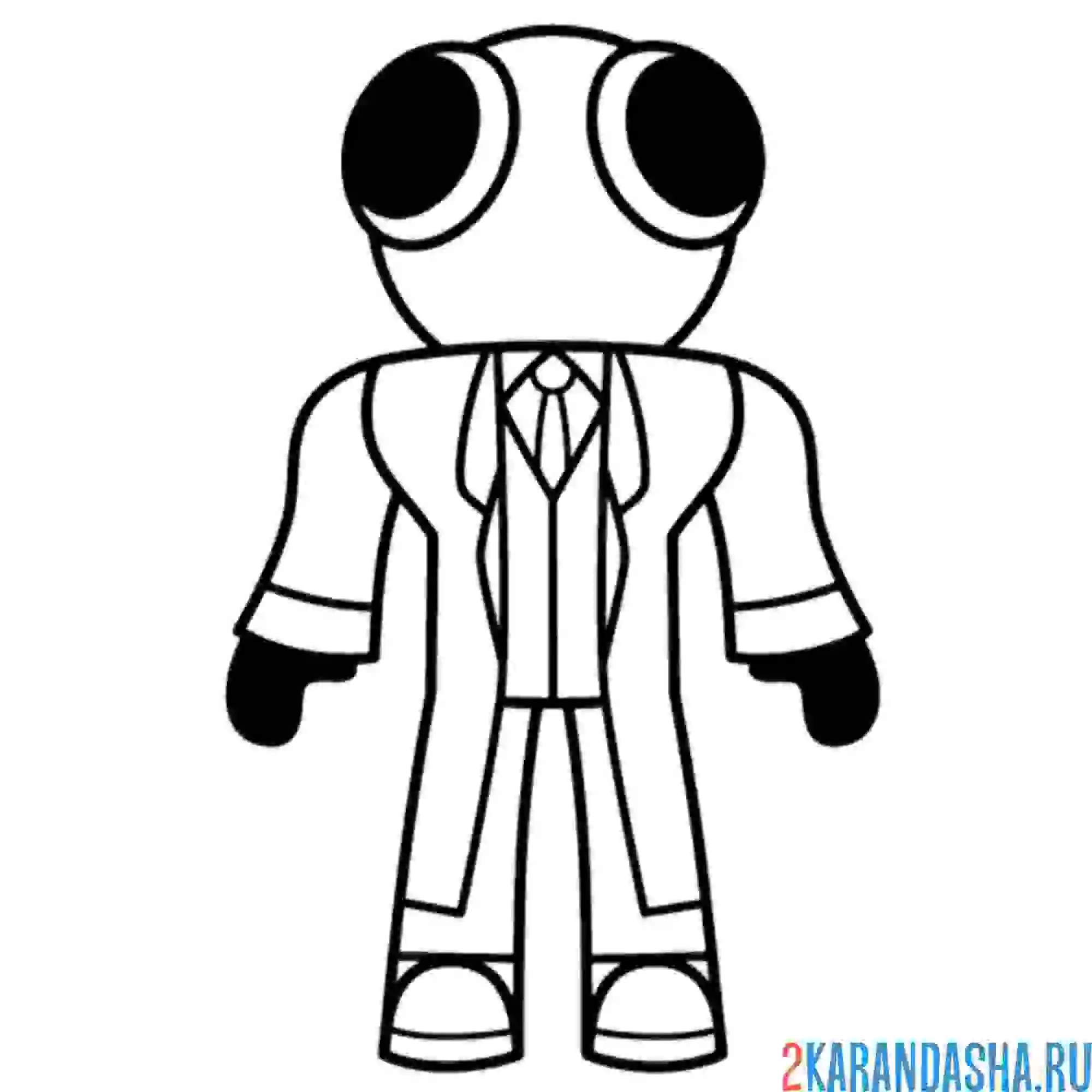 Раскраска персонаж радужные друзья игра