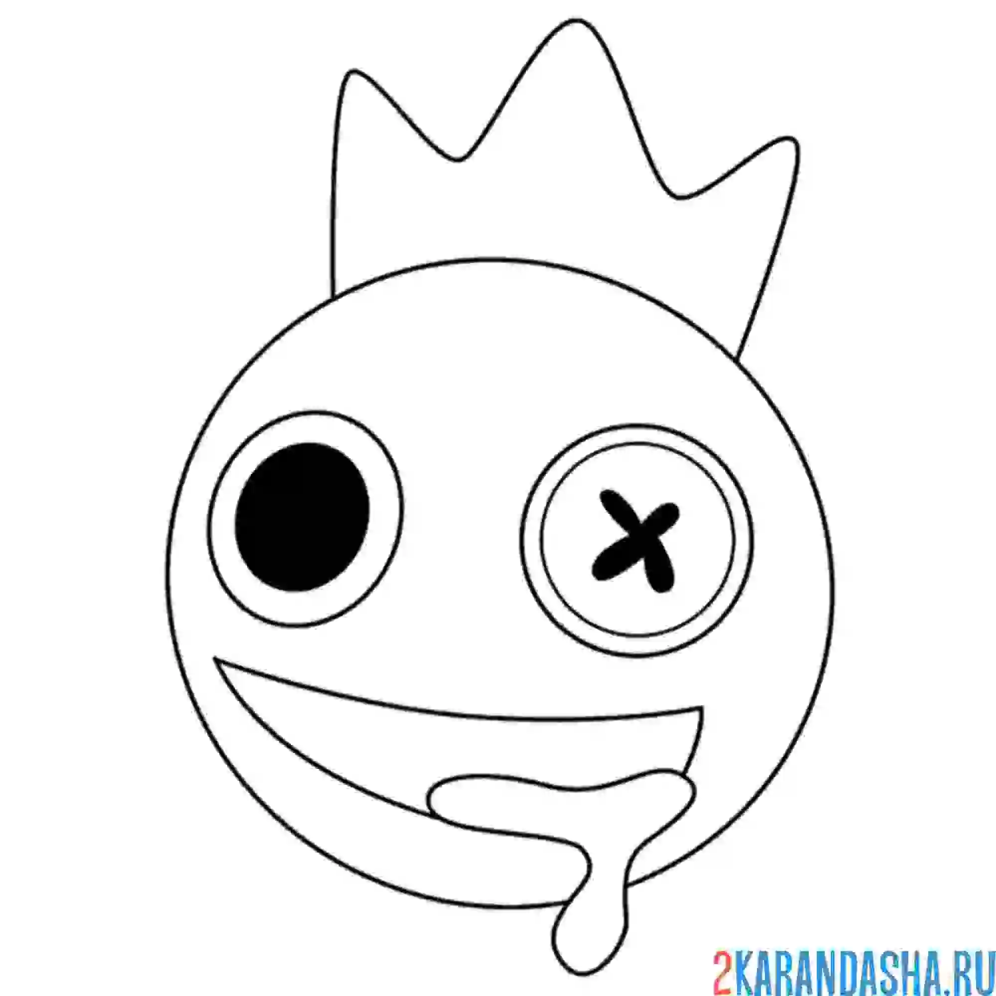 Раскраска радужные друзья блю синий