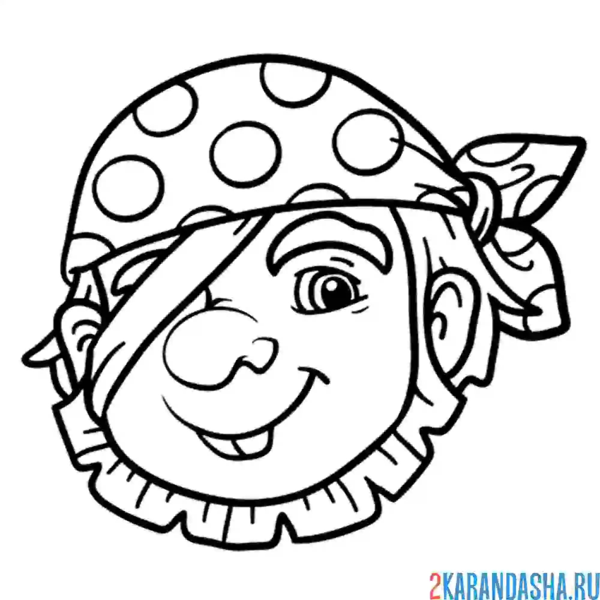 Раскраска пират голова