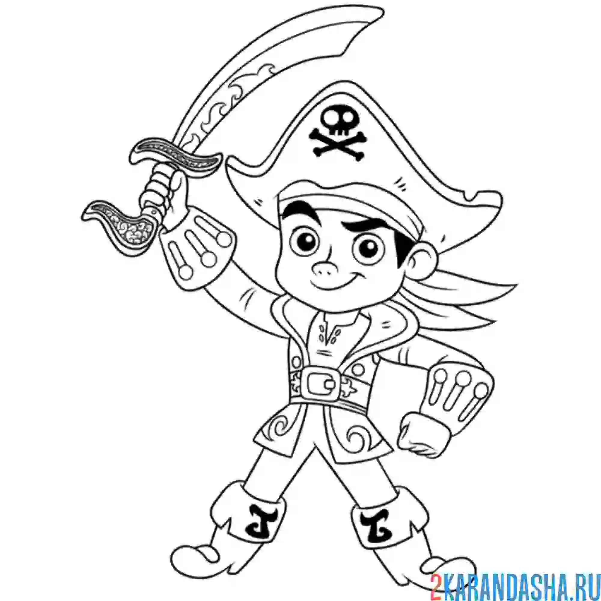 Раскраска джейк пират