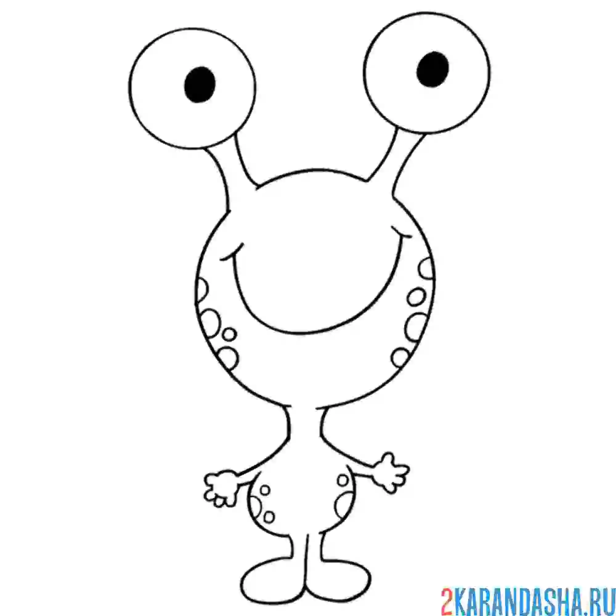 Раскраска инопланетный монстр