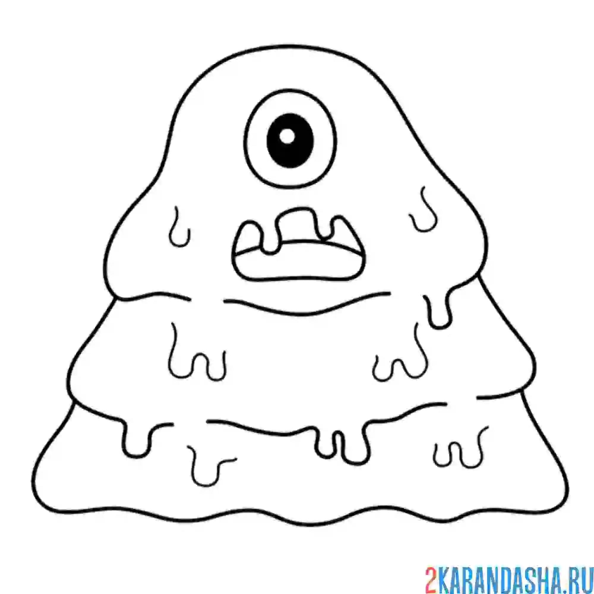 Раскраска монстр жижа