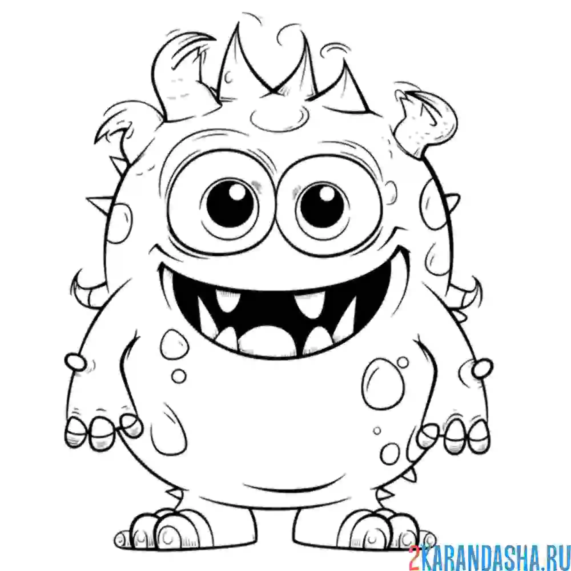 Раскраска милашка-монстр