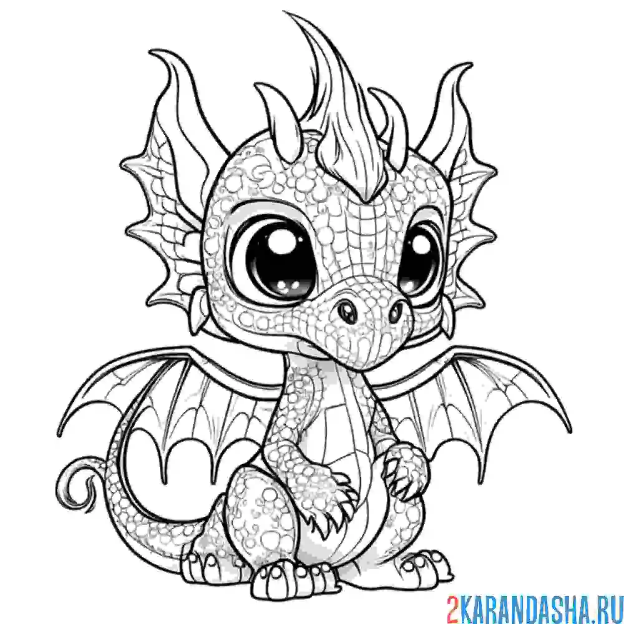 Раскраска дракон не монстр