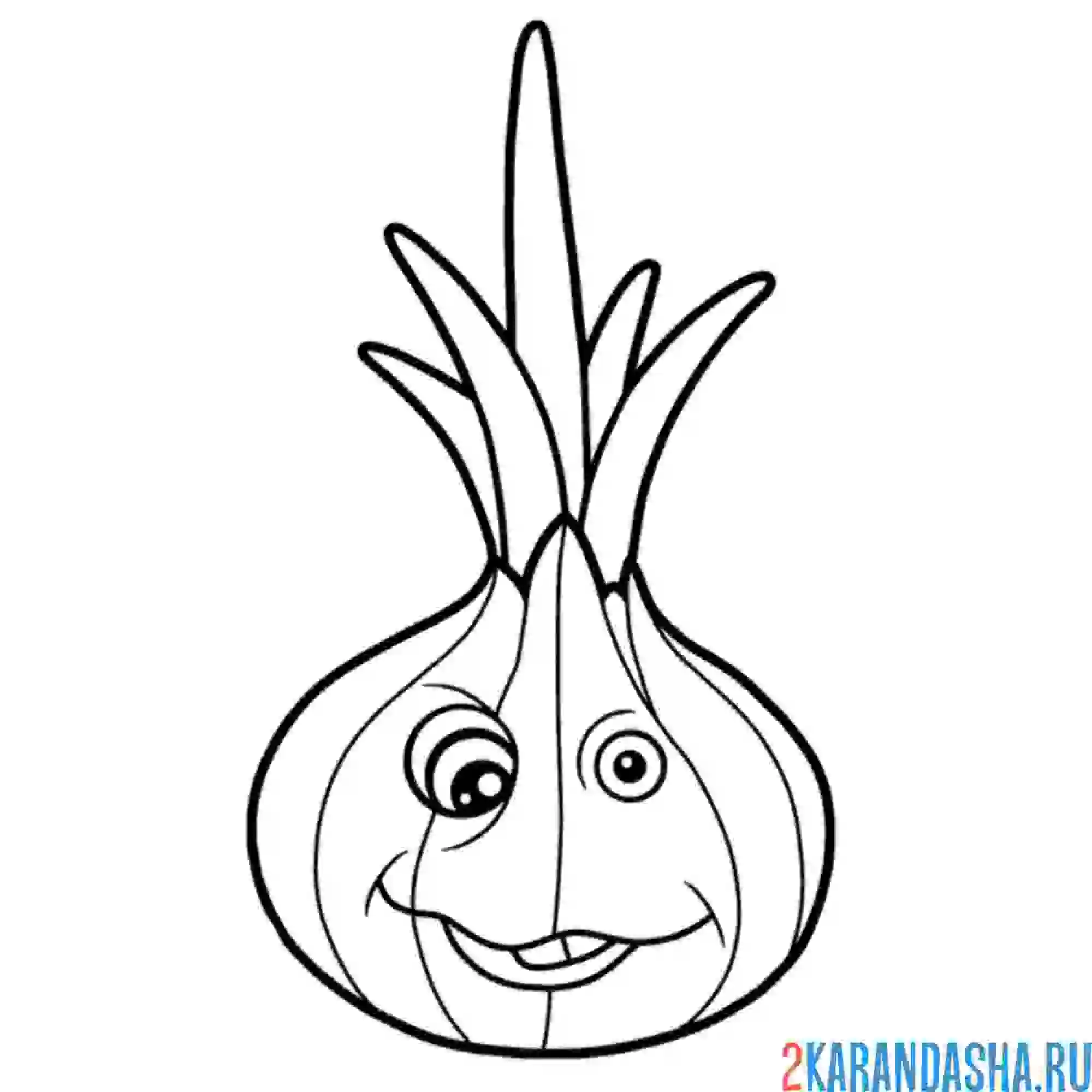 Раскраска сумасшедший лук