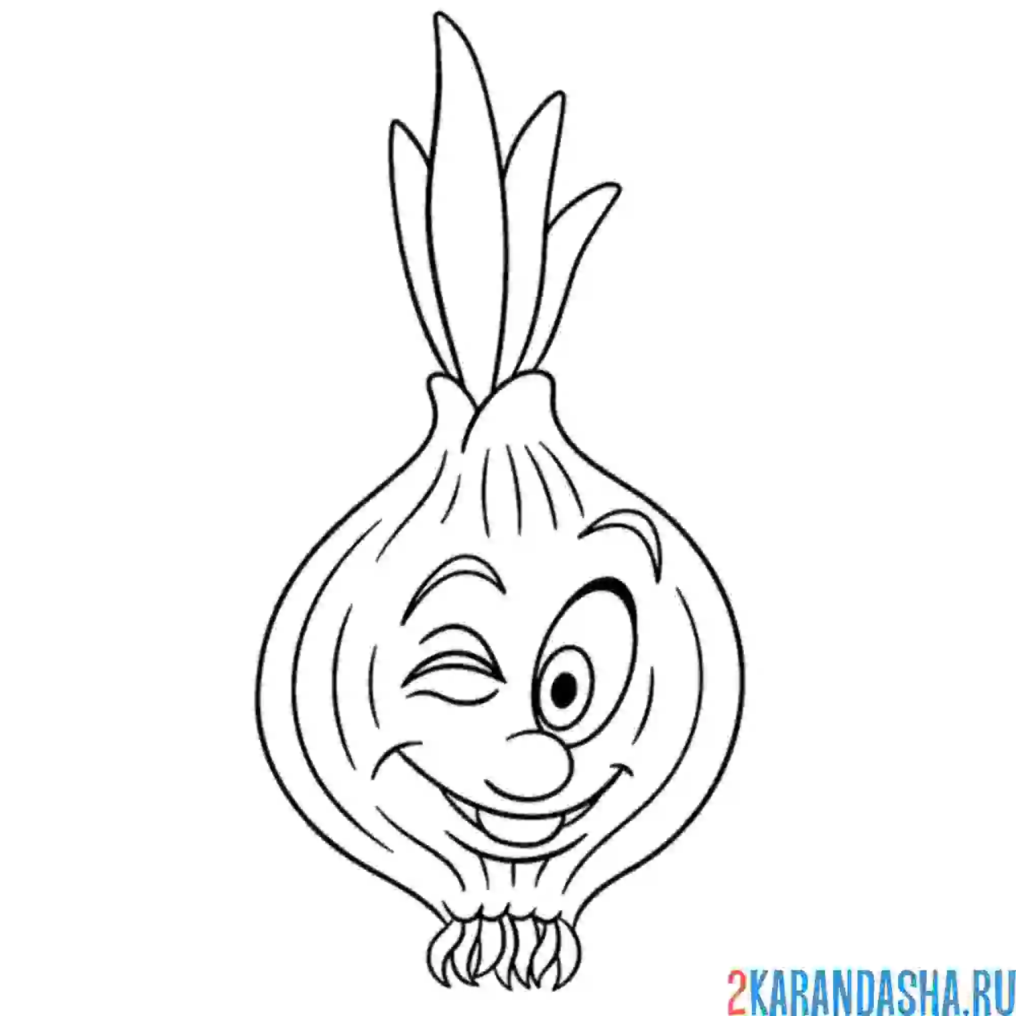 Раскраска лук подмигивает