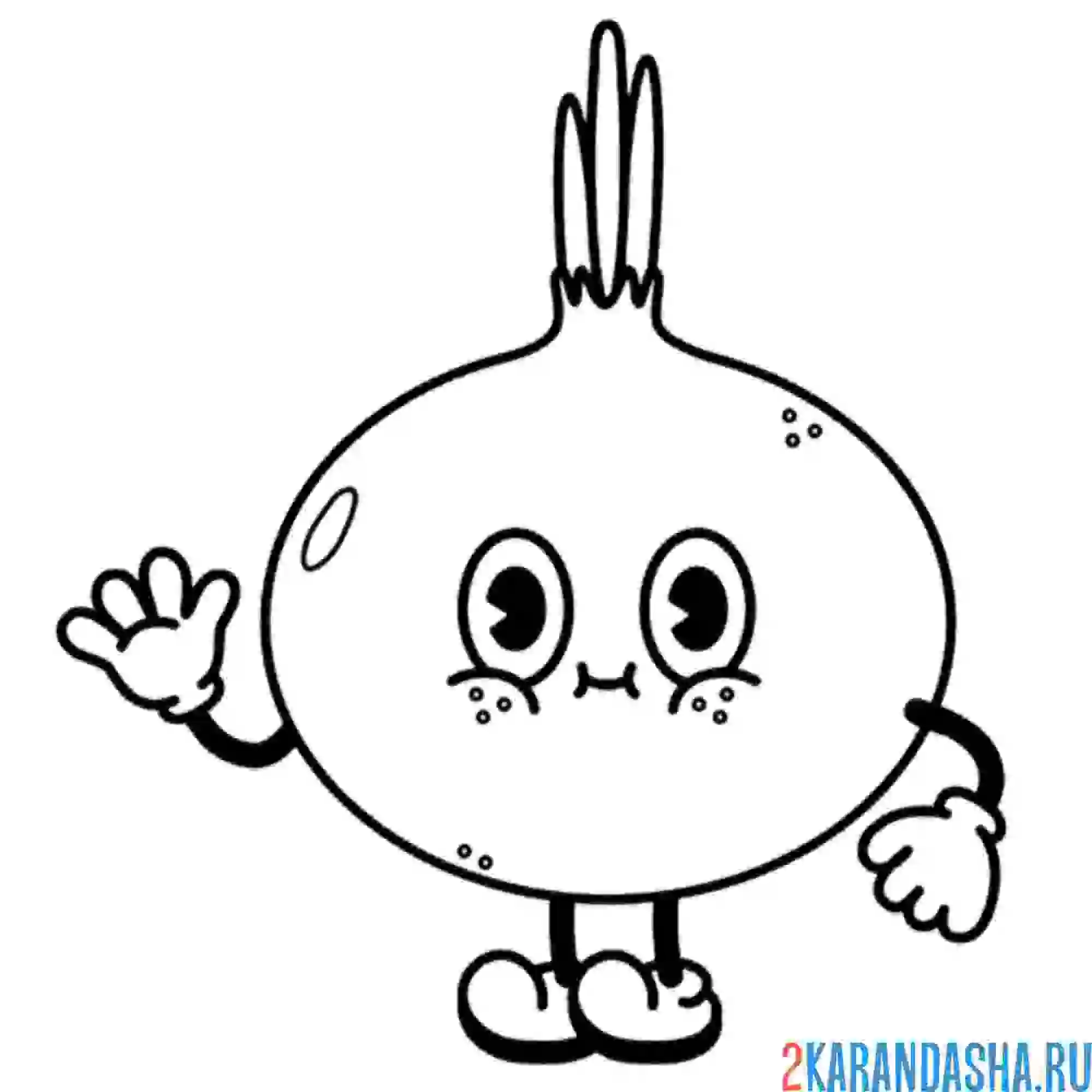 Раскраска лук каваи