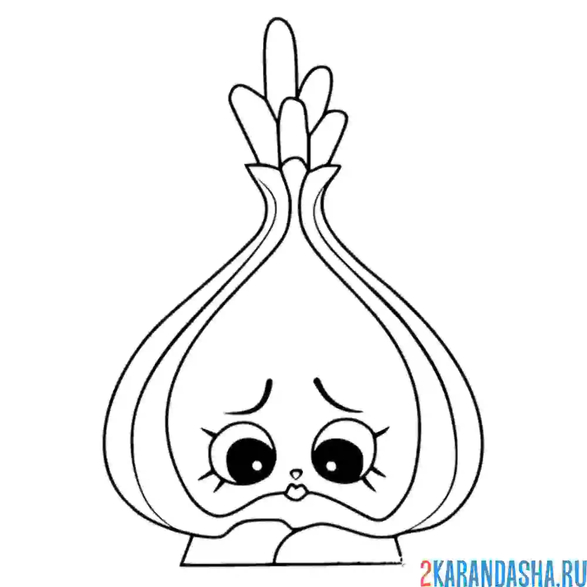 Раскраска лук шопкинс