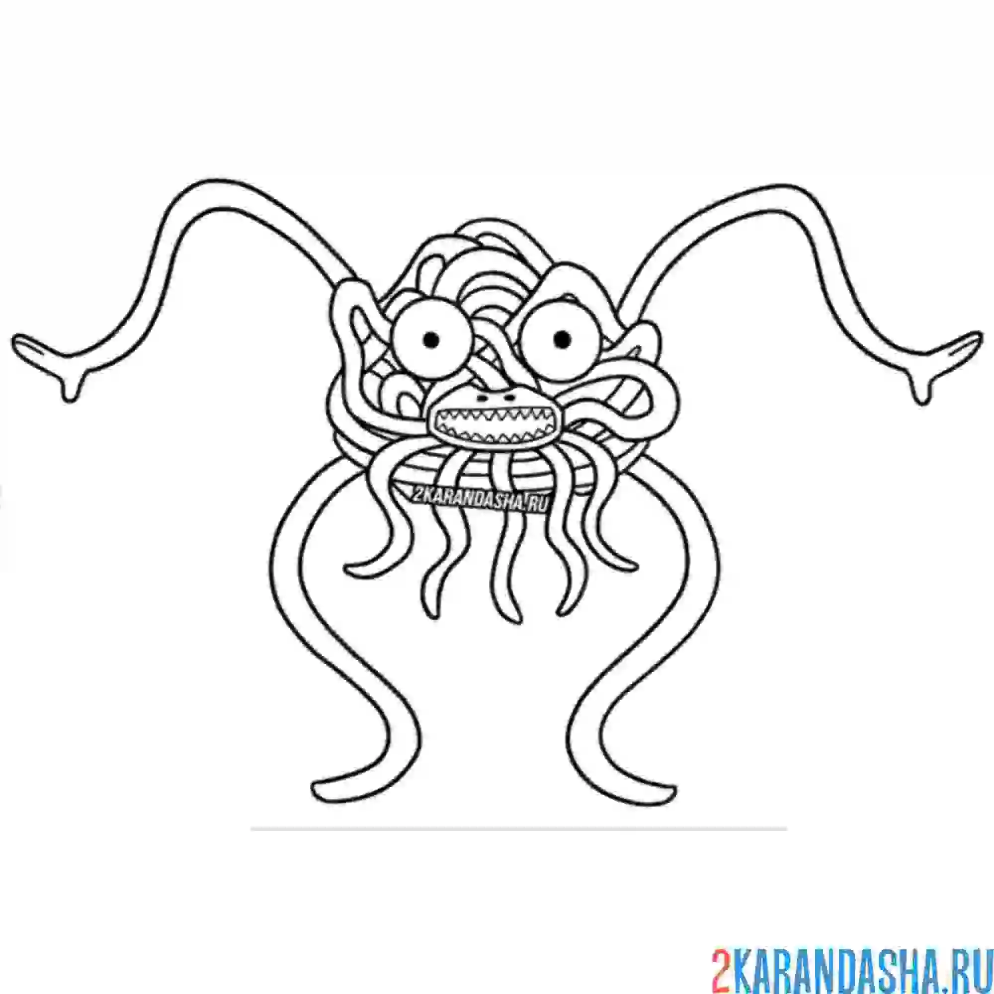 Раскраска noodles ninja сад банбана