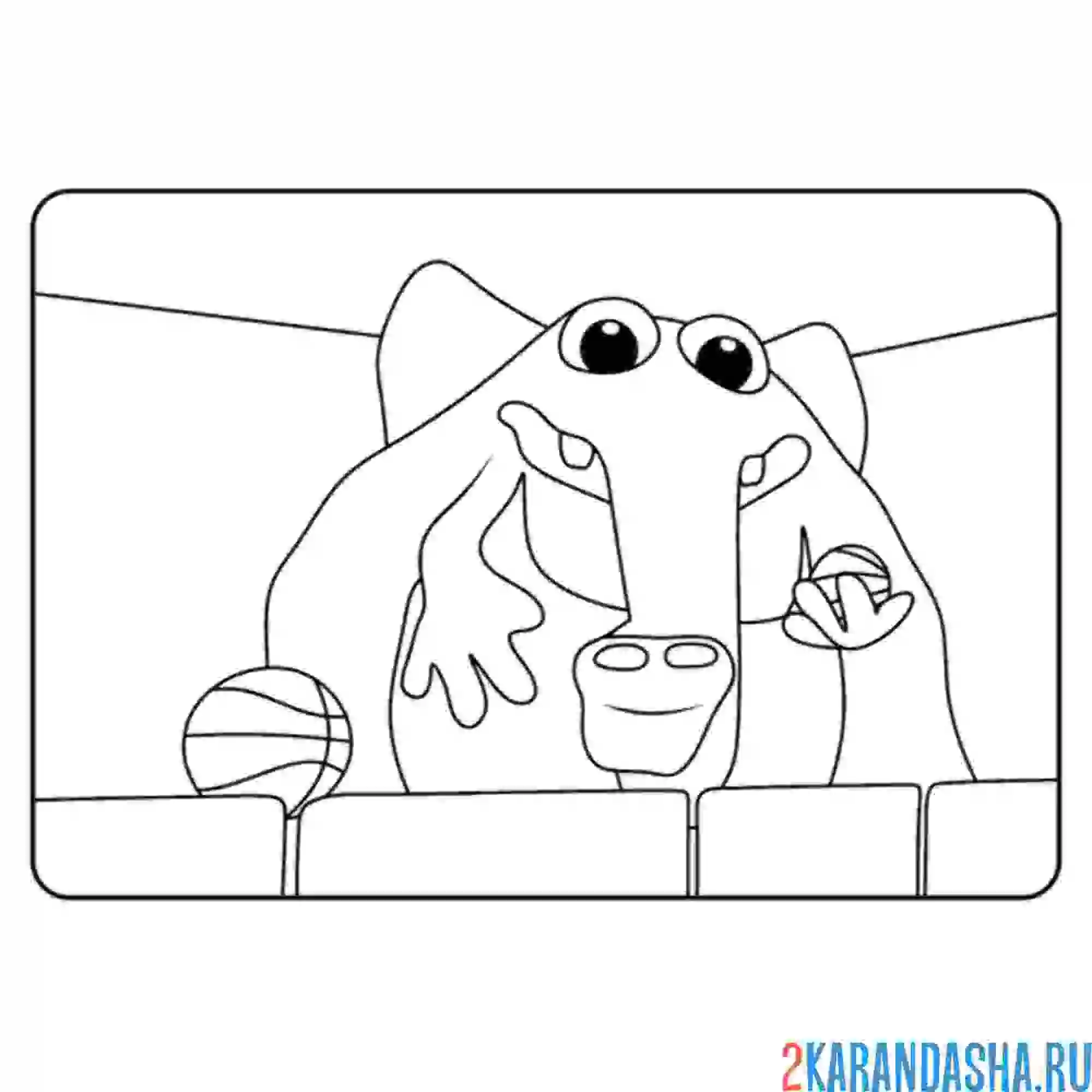 Раскраска слонотоп гарден банбан