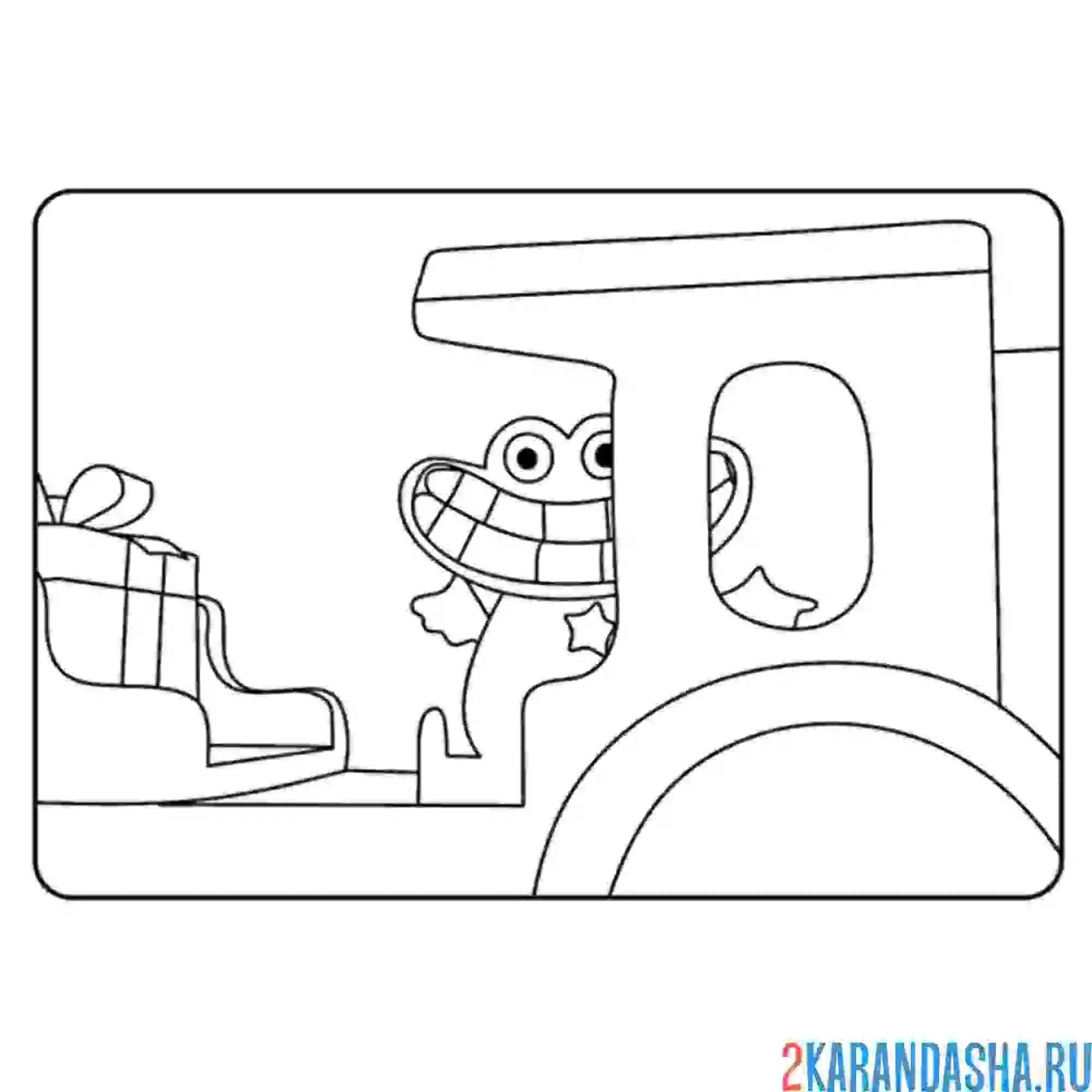 Раскраска кадр игра банбан