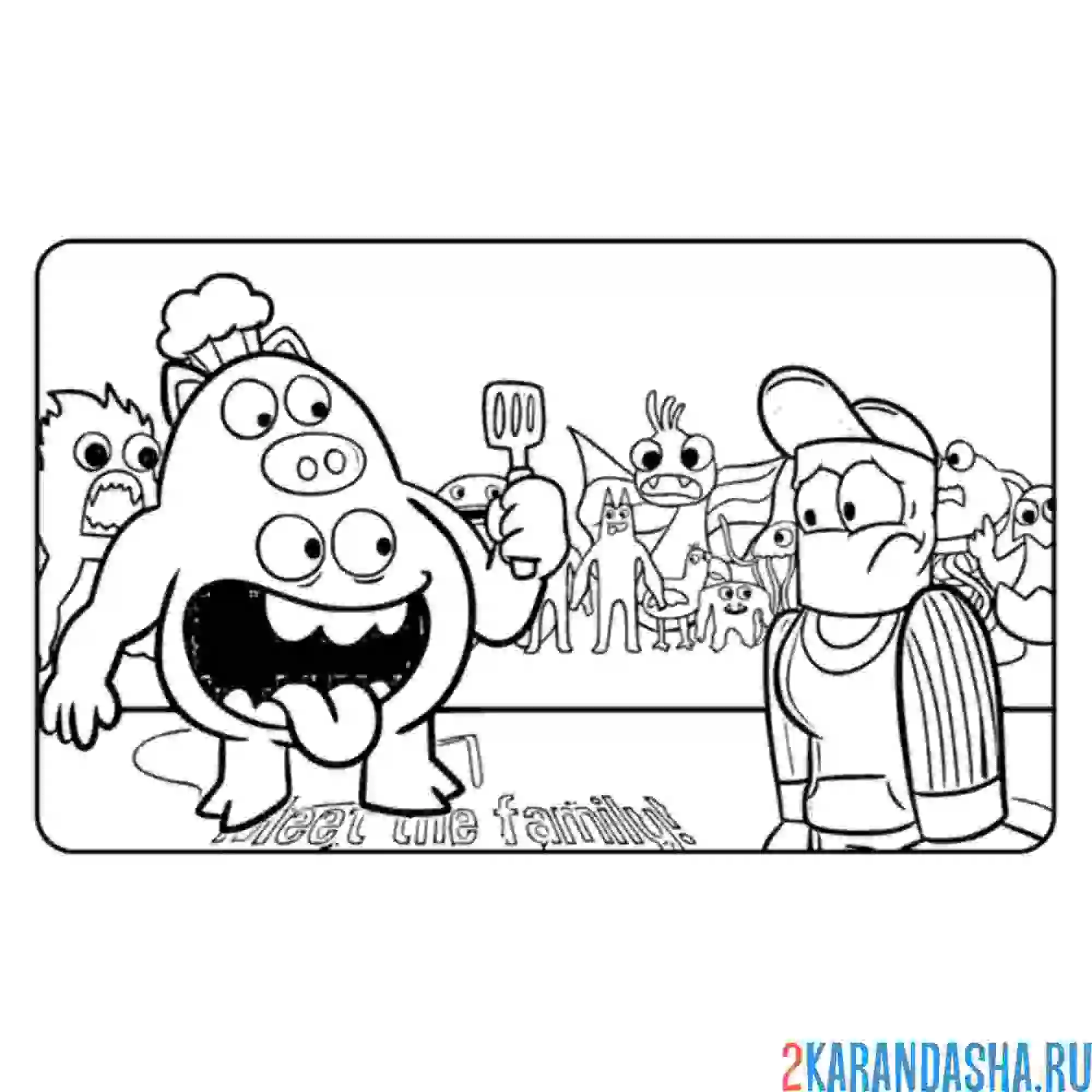 Раскраска игра кадр гарден банбана