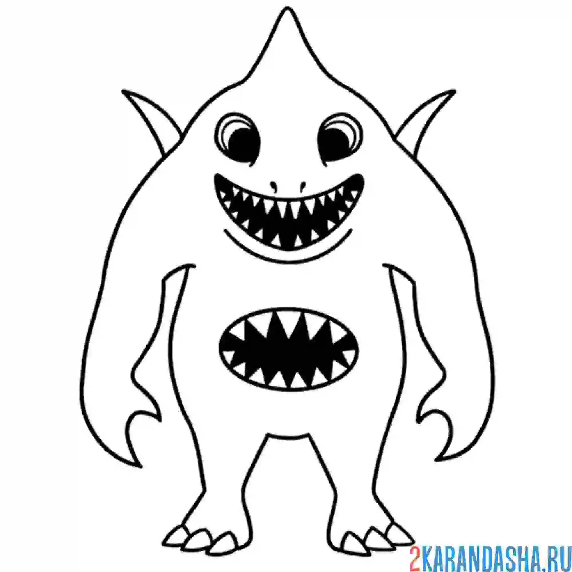 Раскраска sharky clee гарден банбан