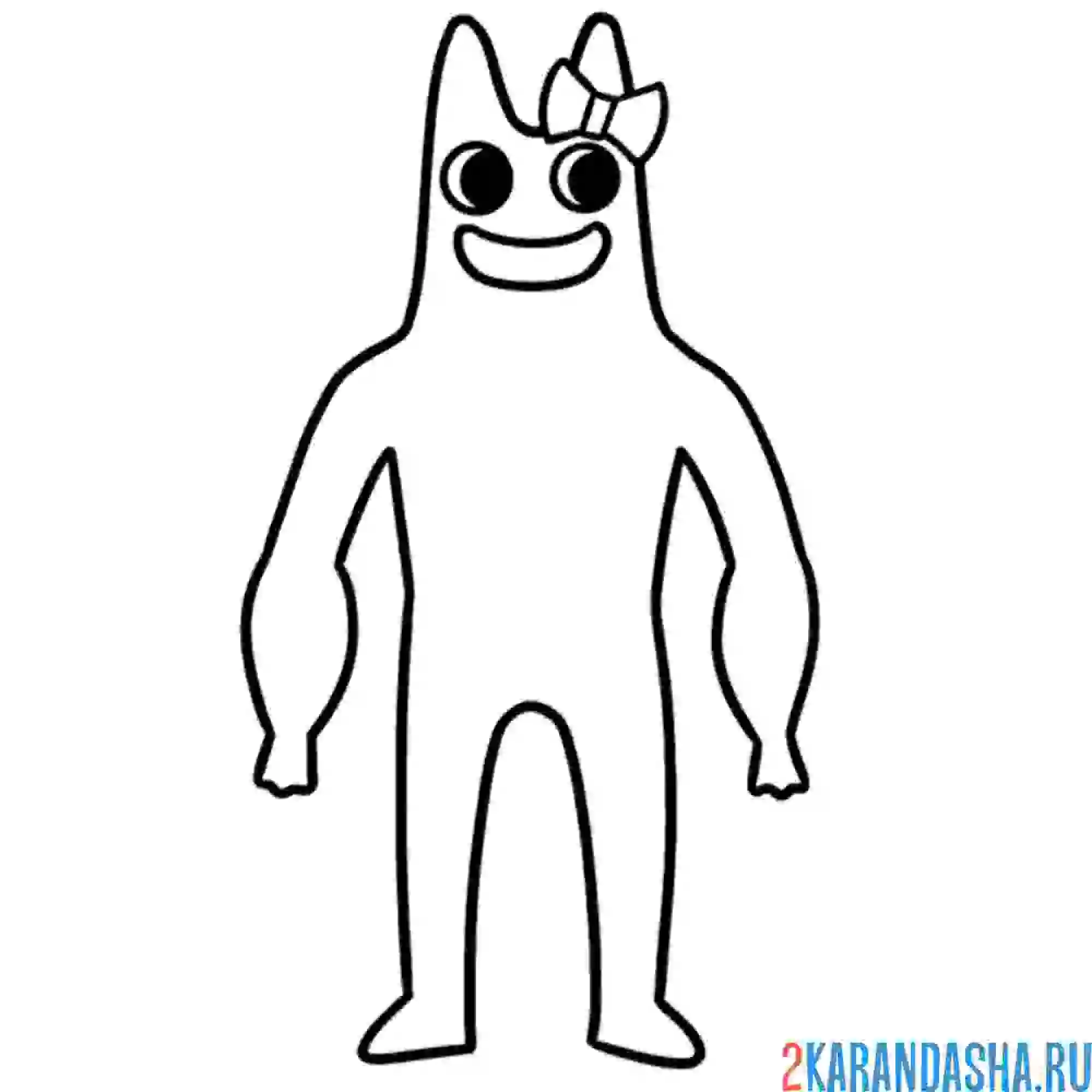 Раскраска banbaleenl жена банбан