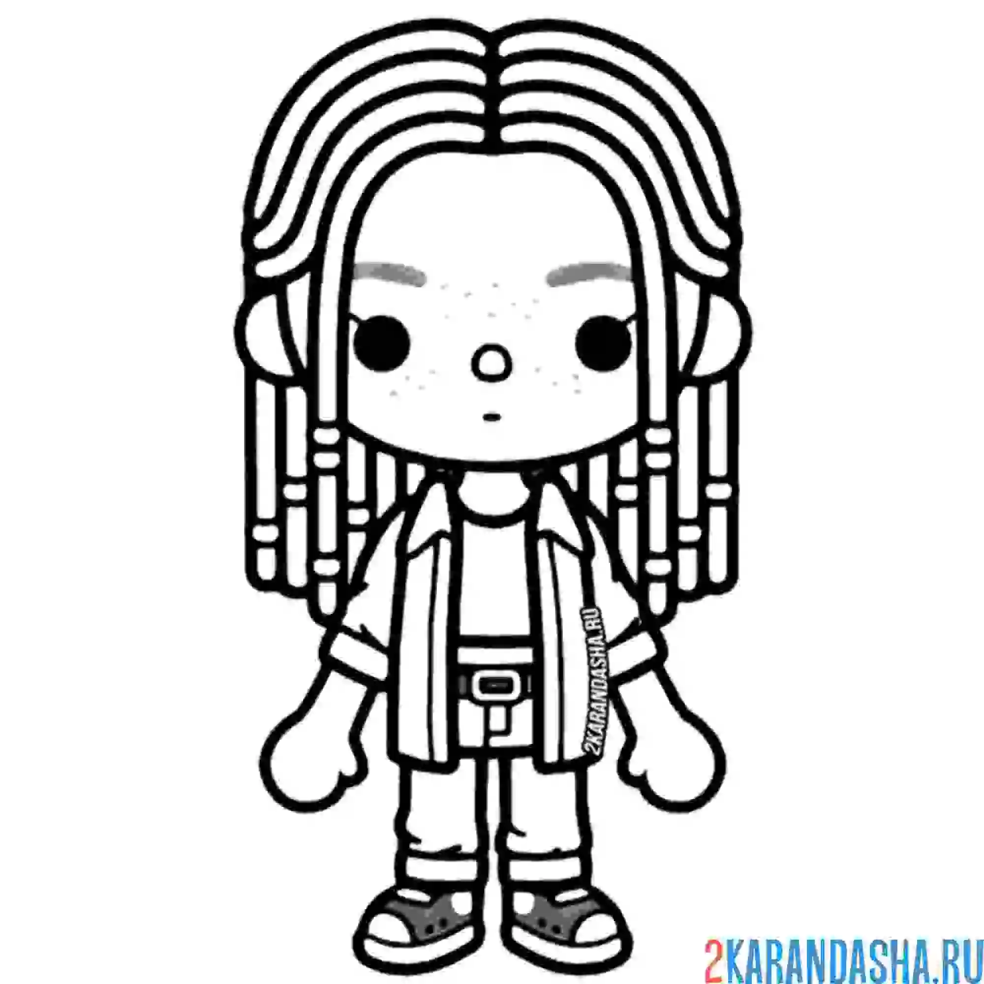 Раскраска тока бока дреды