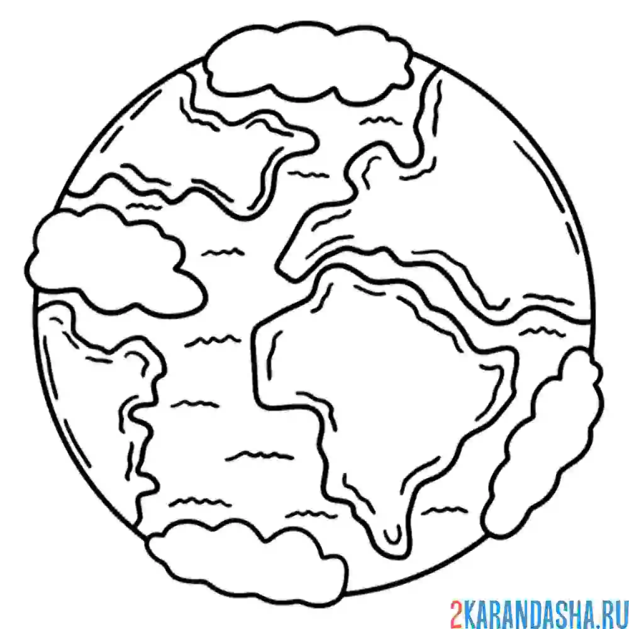 Раскраска объемная земля
