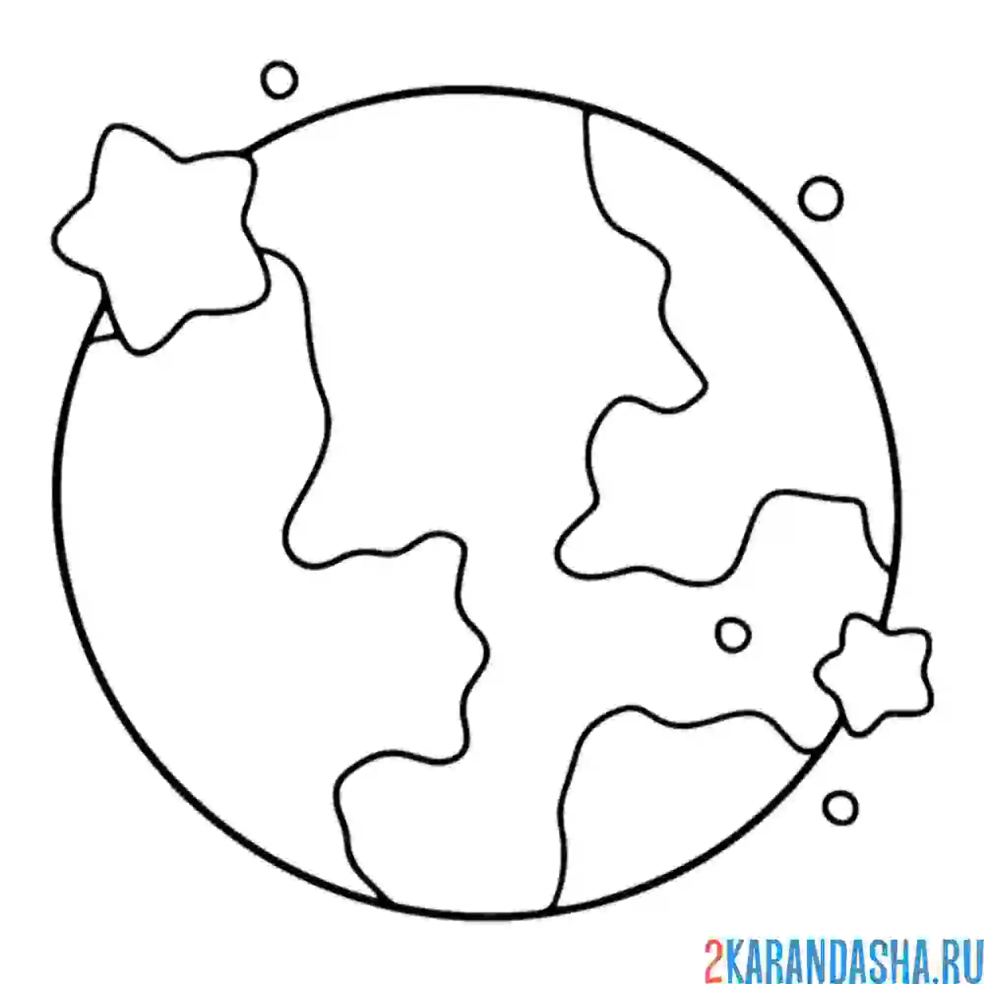 Раскраска земля планета рисунок