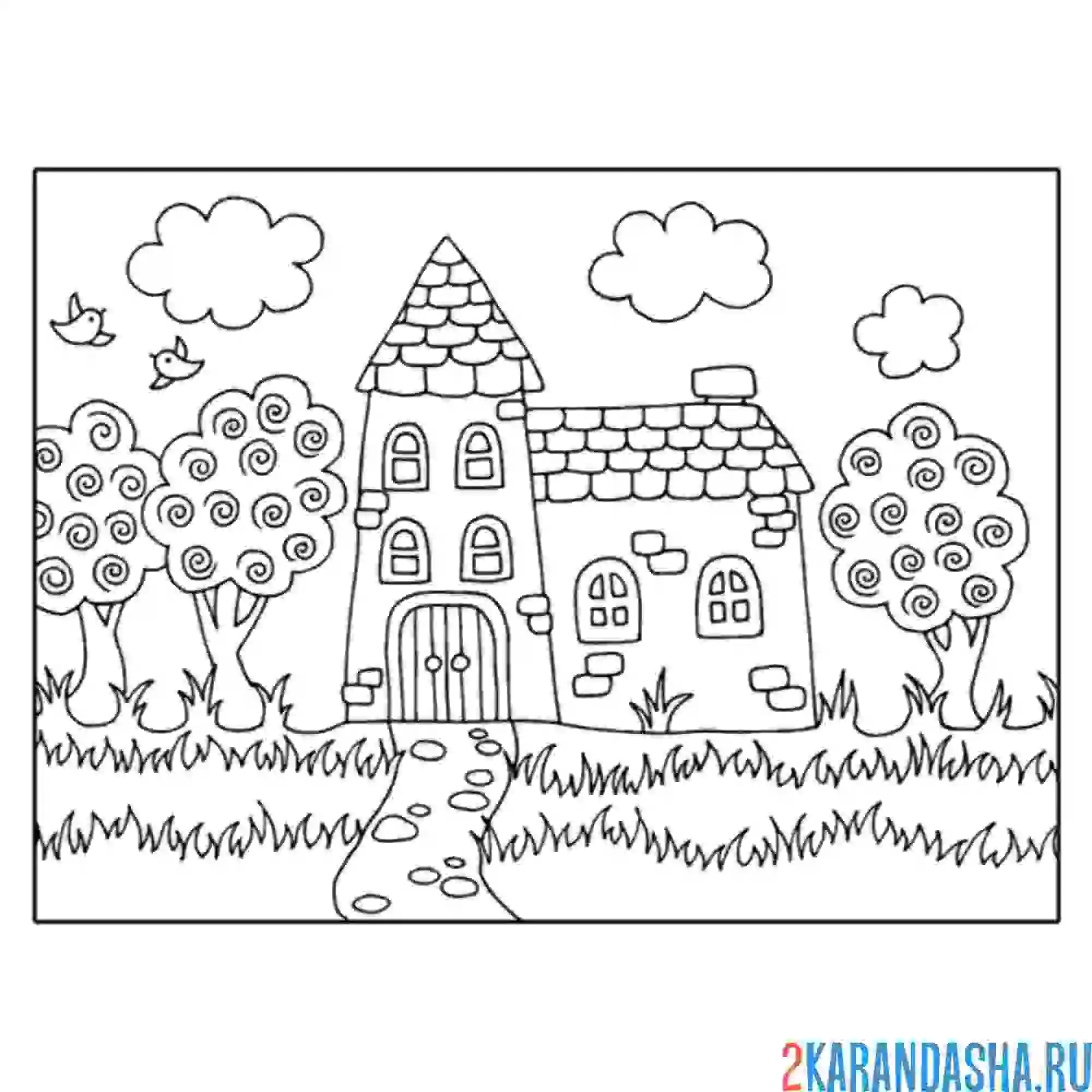 Раскраска детский город