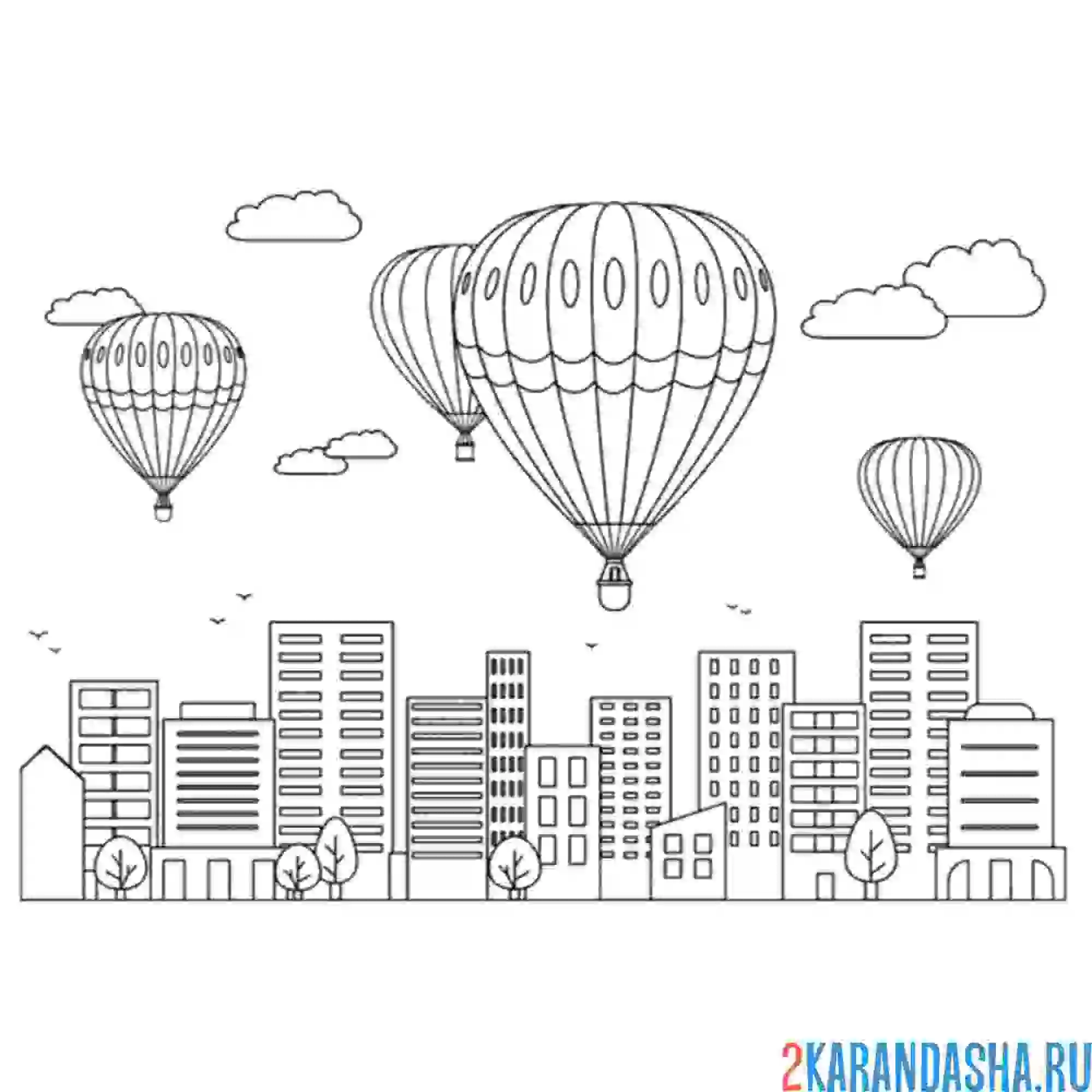 Раскраска совеременный город