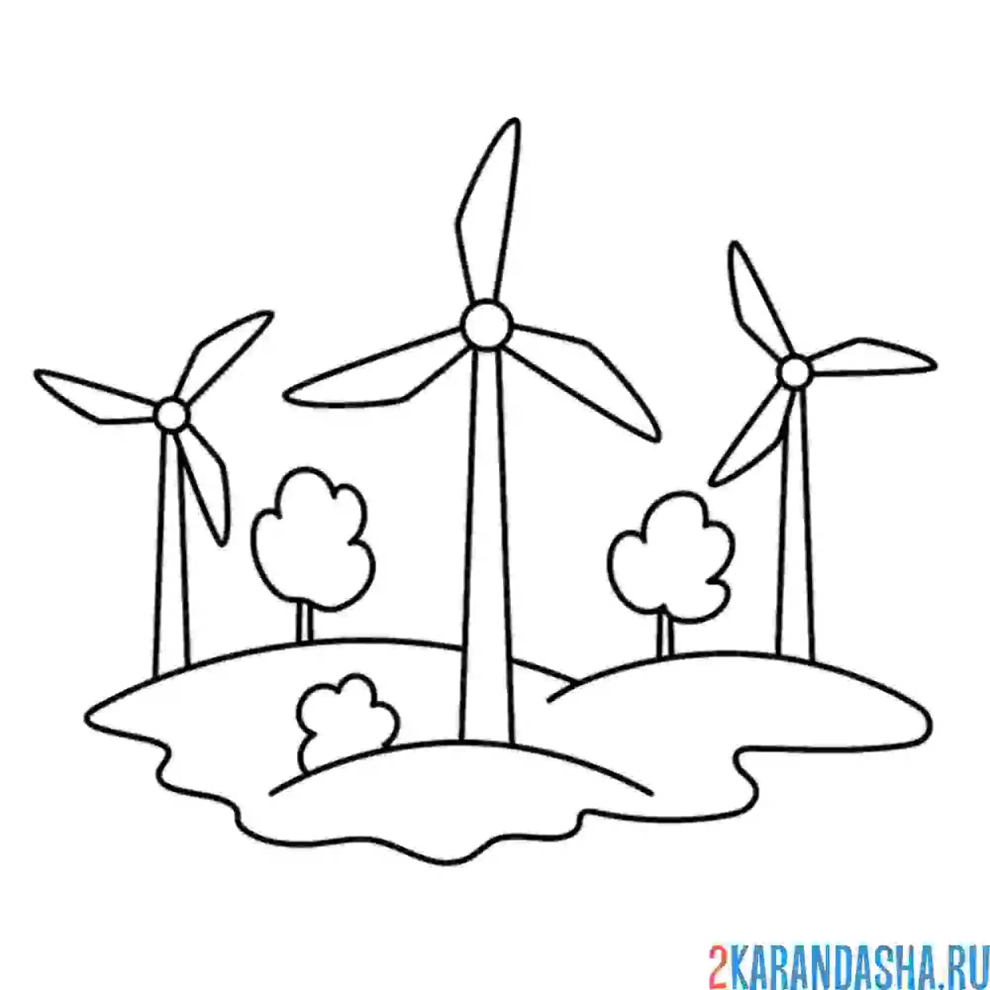 Раскраска ветроэнергетика экология