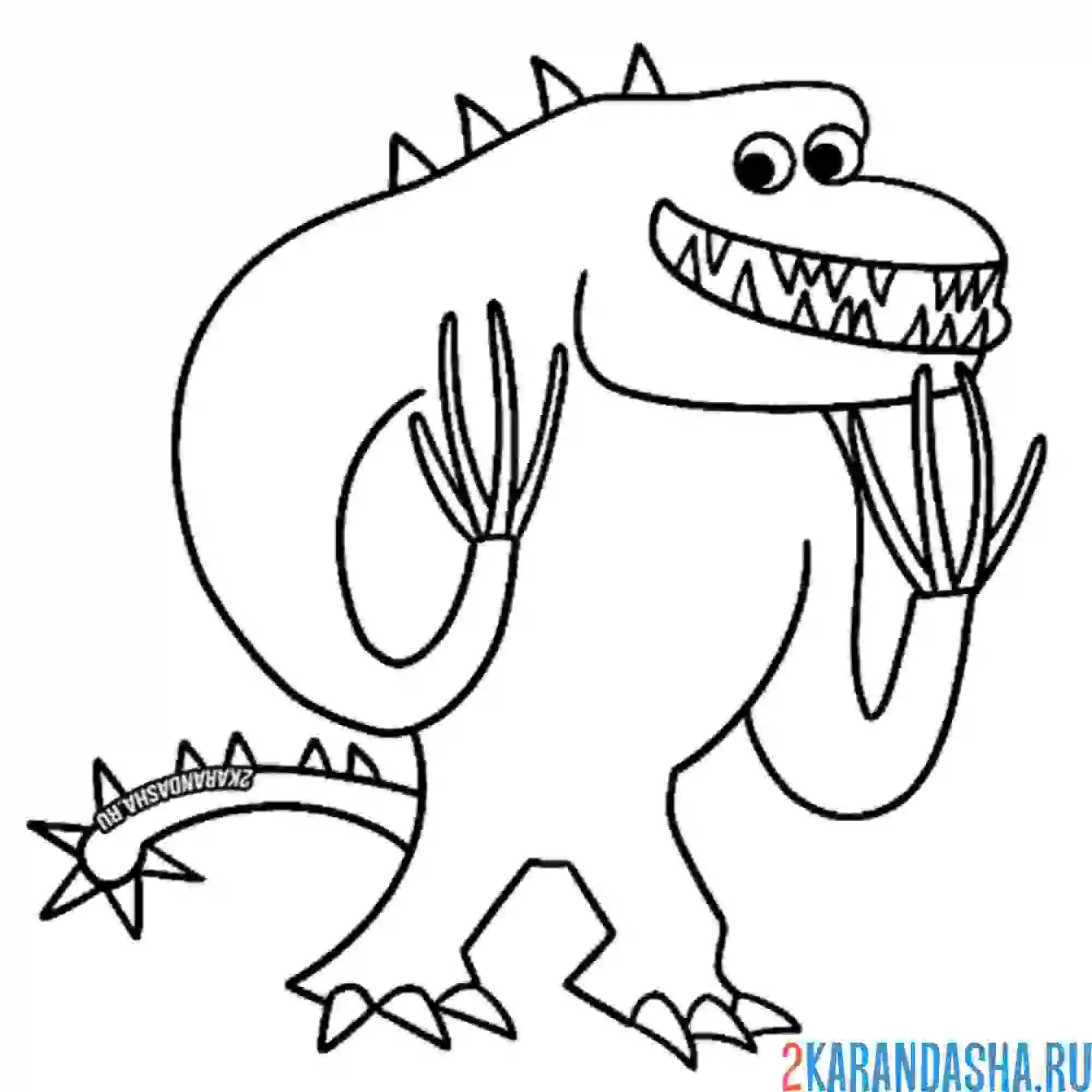 Раскраска sharp claw акула банбан