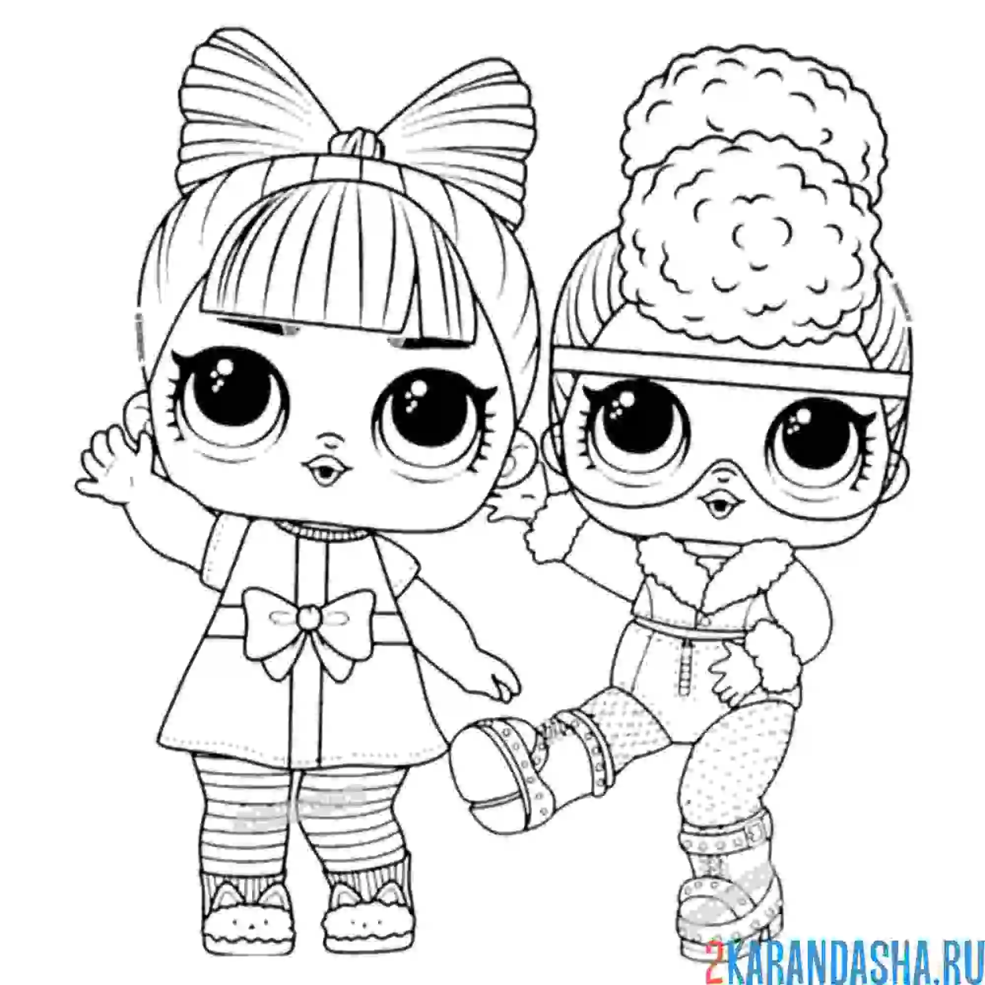 Раскраска куклы лол серия новая