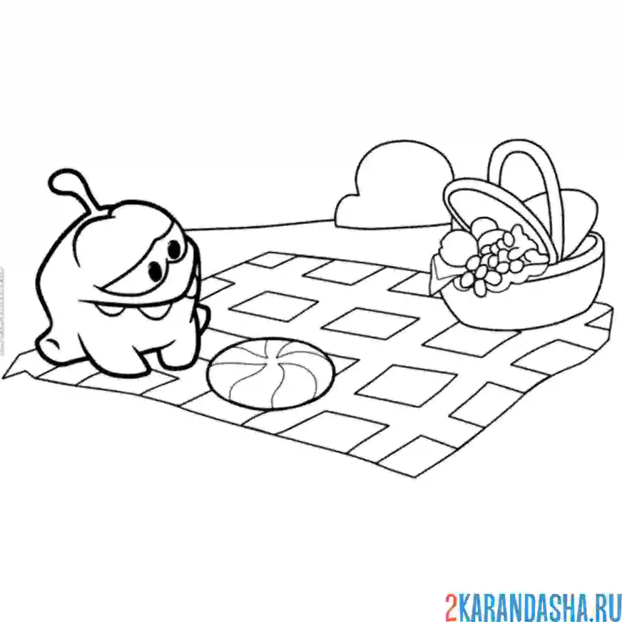 Раскраска ам-няма на пикнике