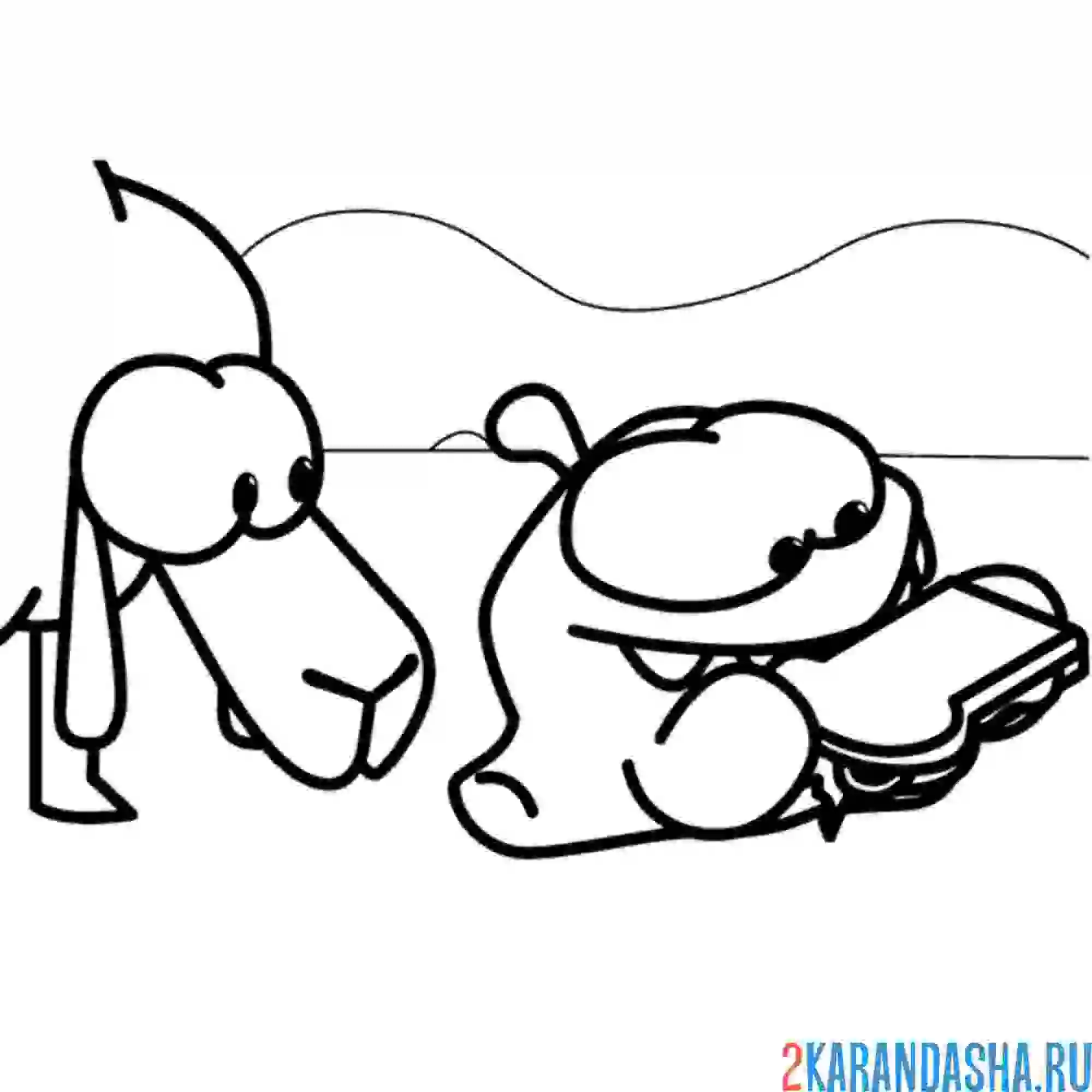 Раскраска ам-няма ест бутер