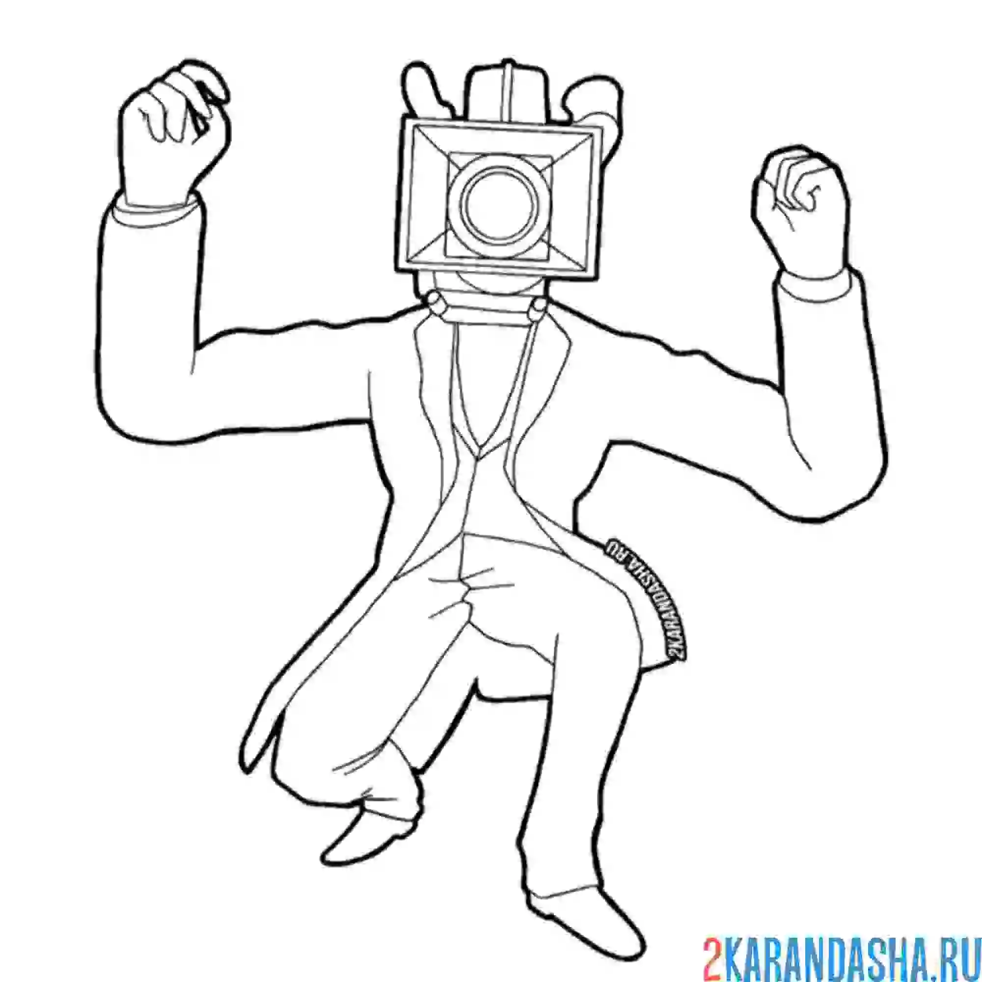 Раскраска скибиди туалет фото