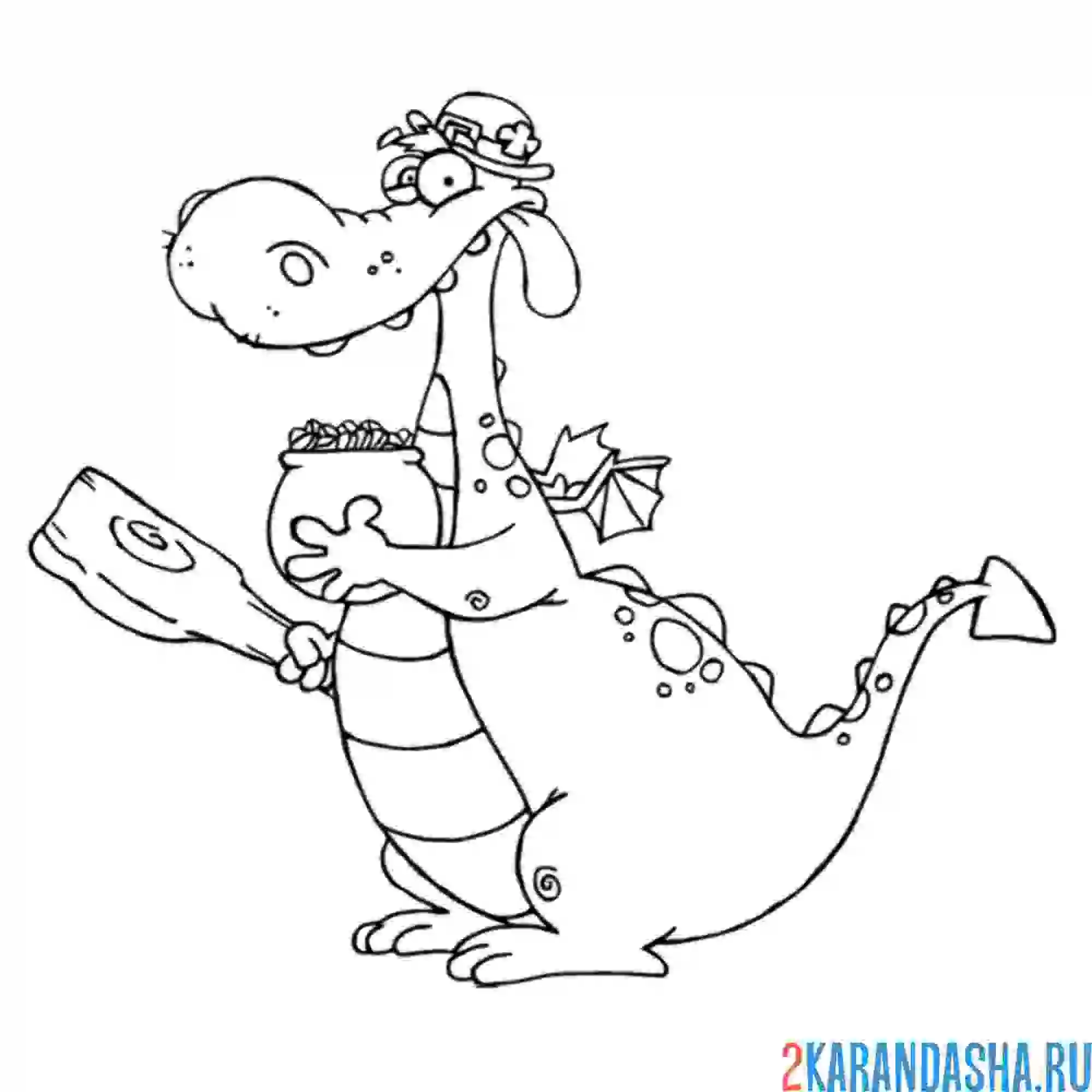 Раскраска дракон медик