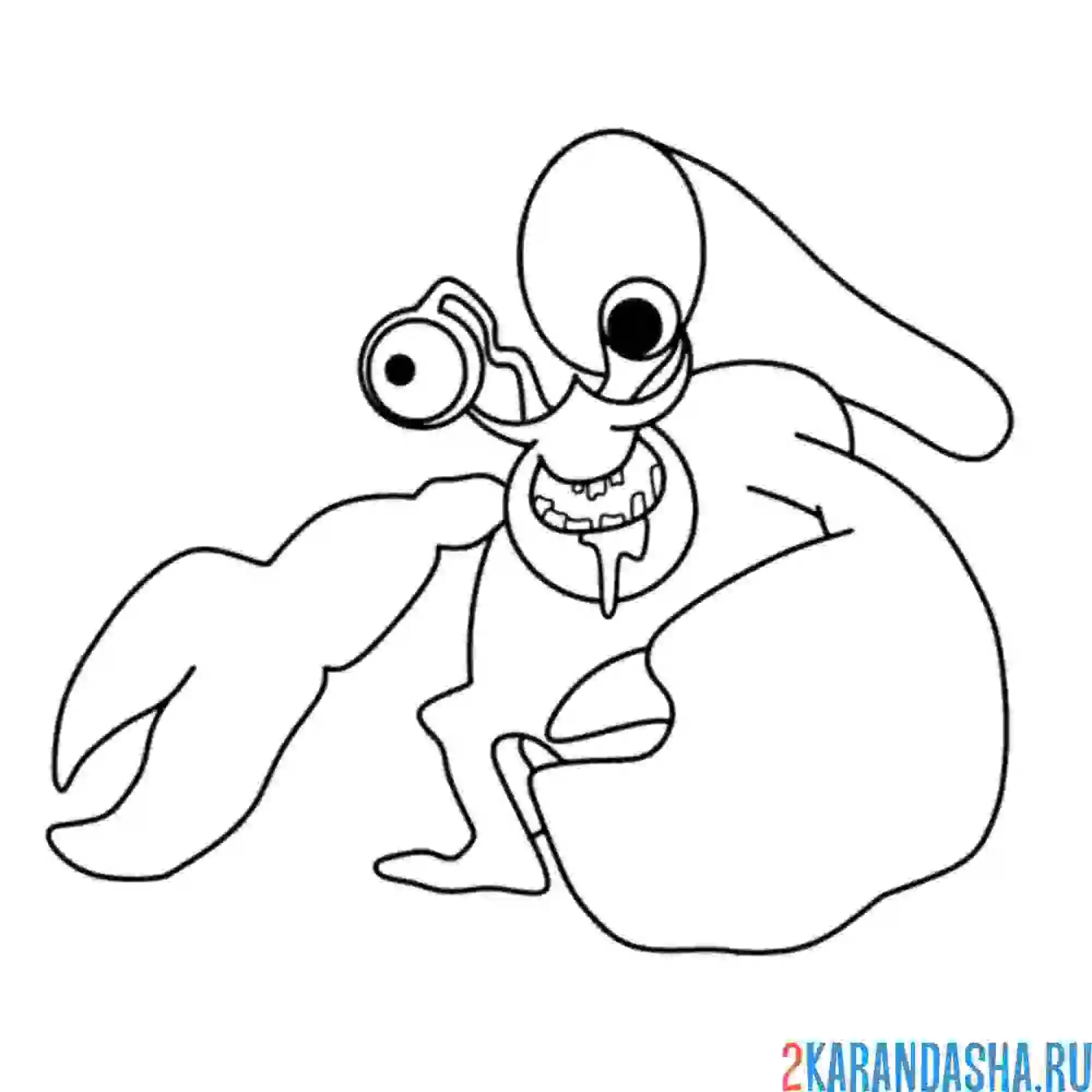 Раскраска admiral krusty garten банбан