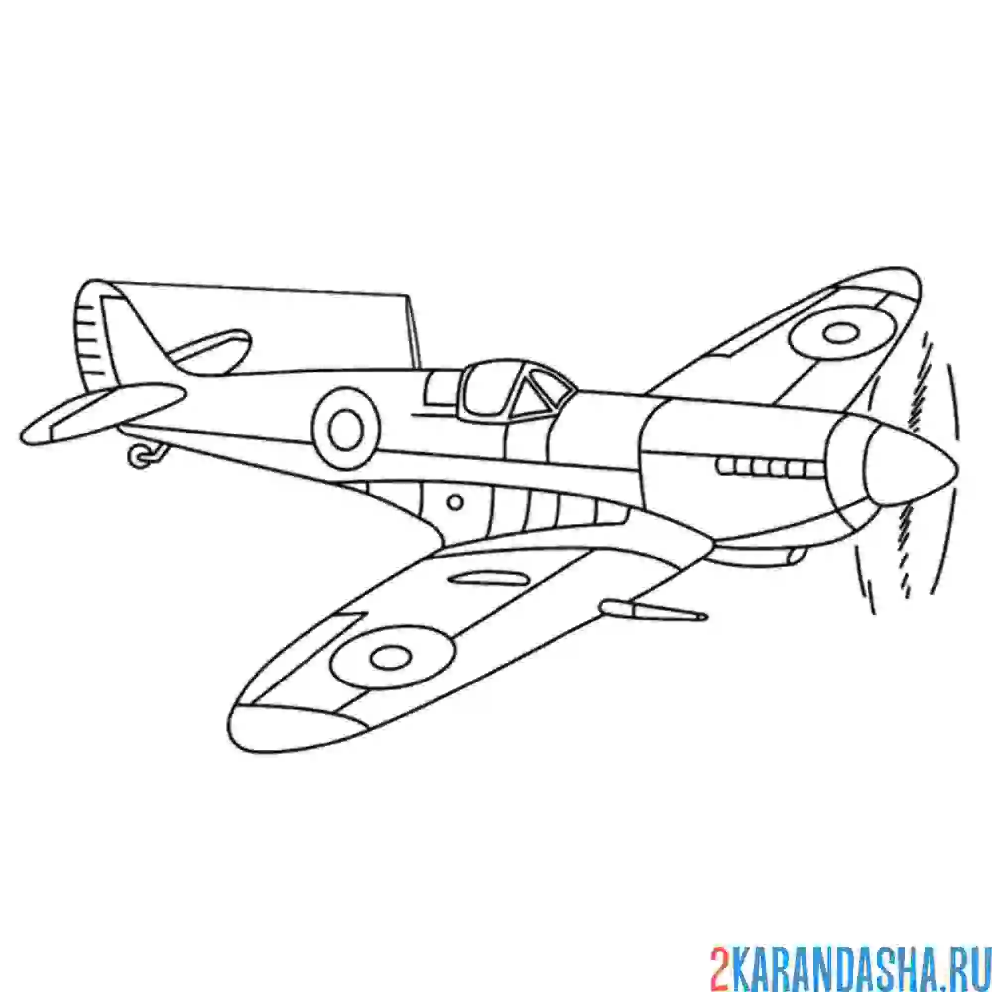 Раскраска самолет легкий