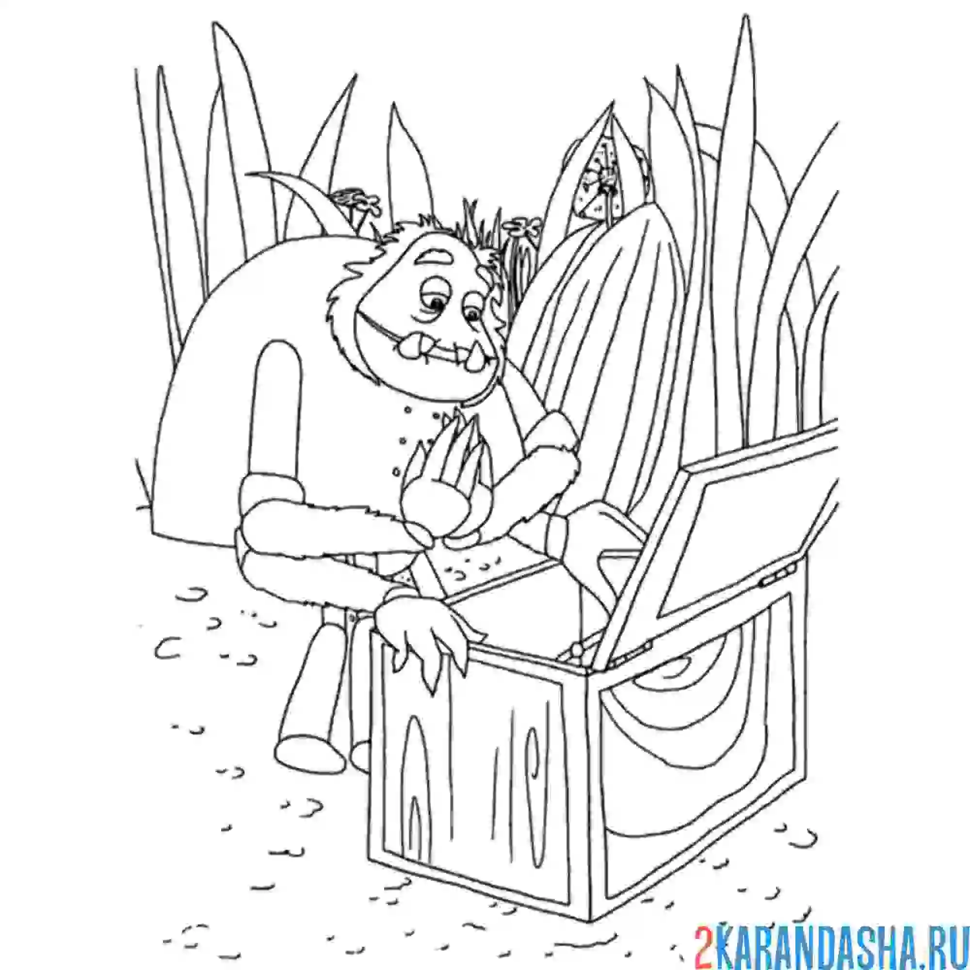 Раскраска шнюк нашел клад