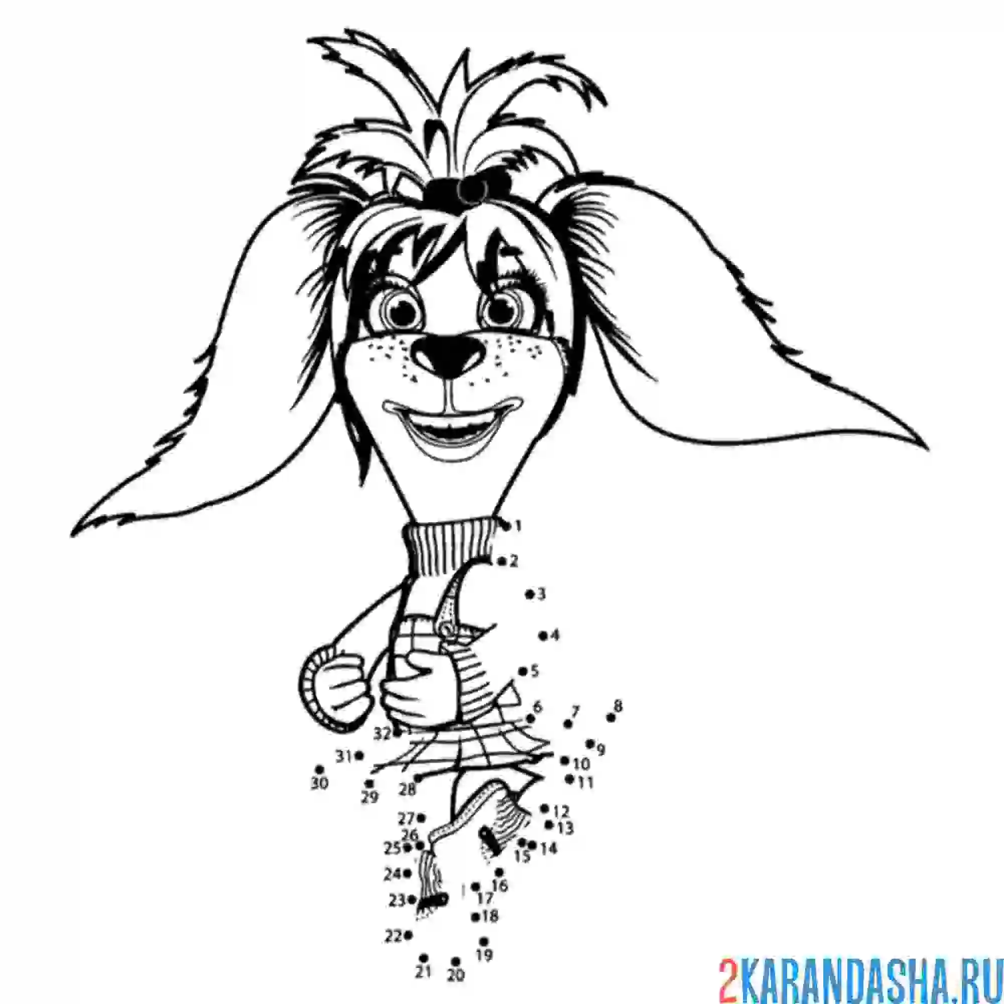 Раскраска роза танцует: барбоскины