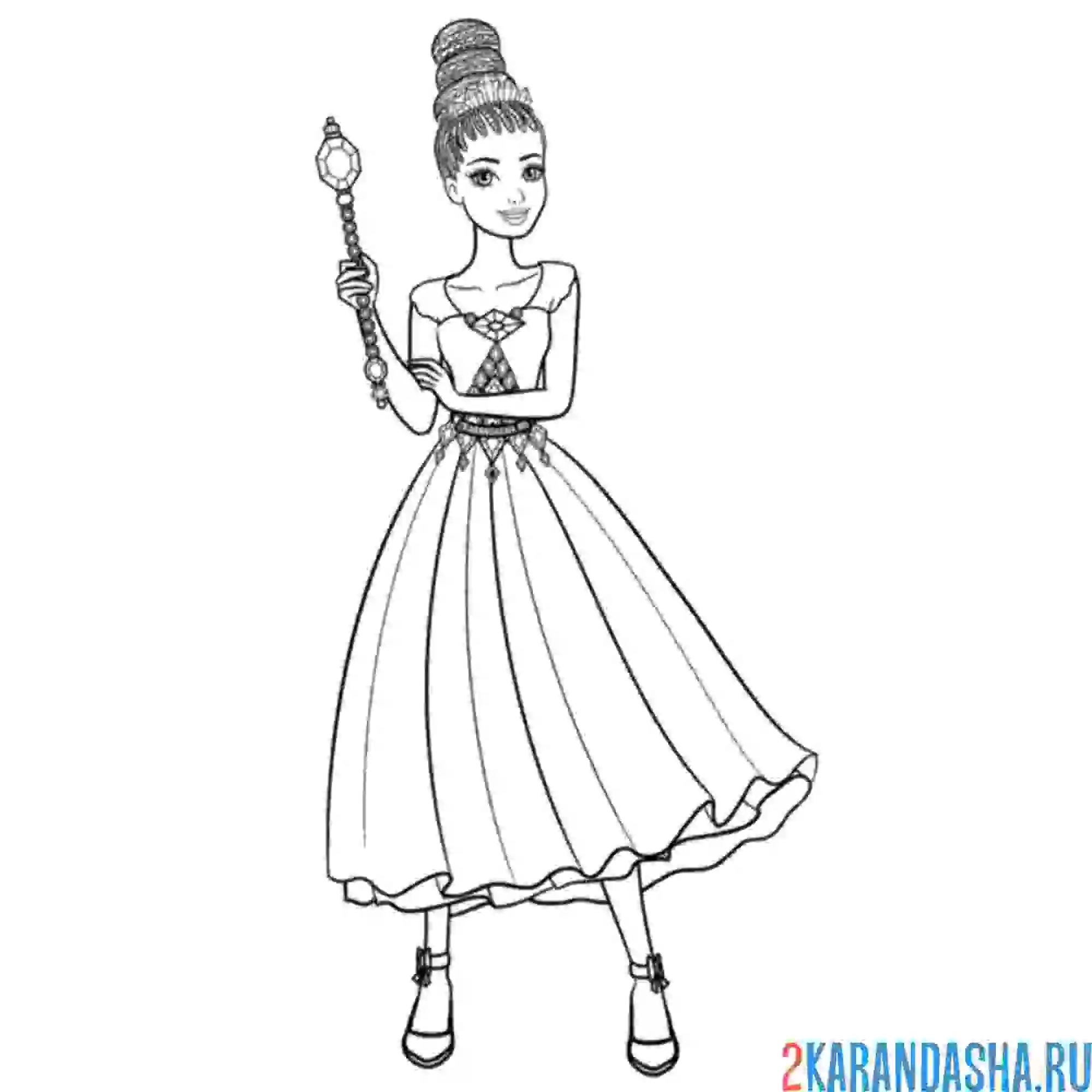 Раскраска барби необычная прическа