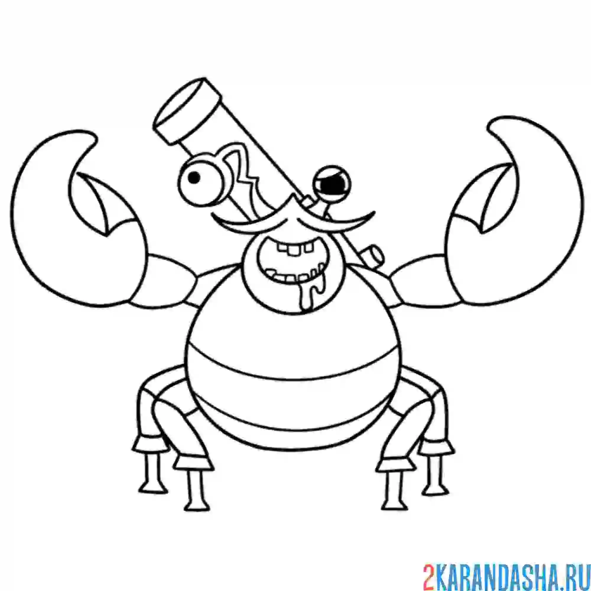 Раскраска admiral krusty банбан