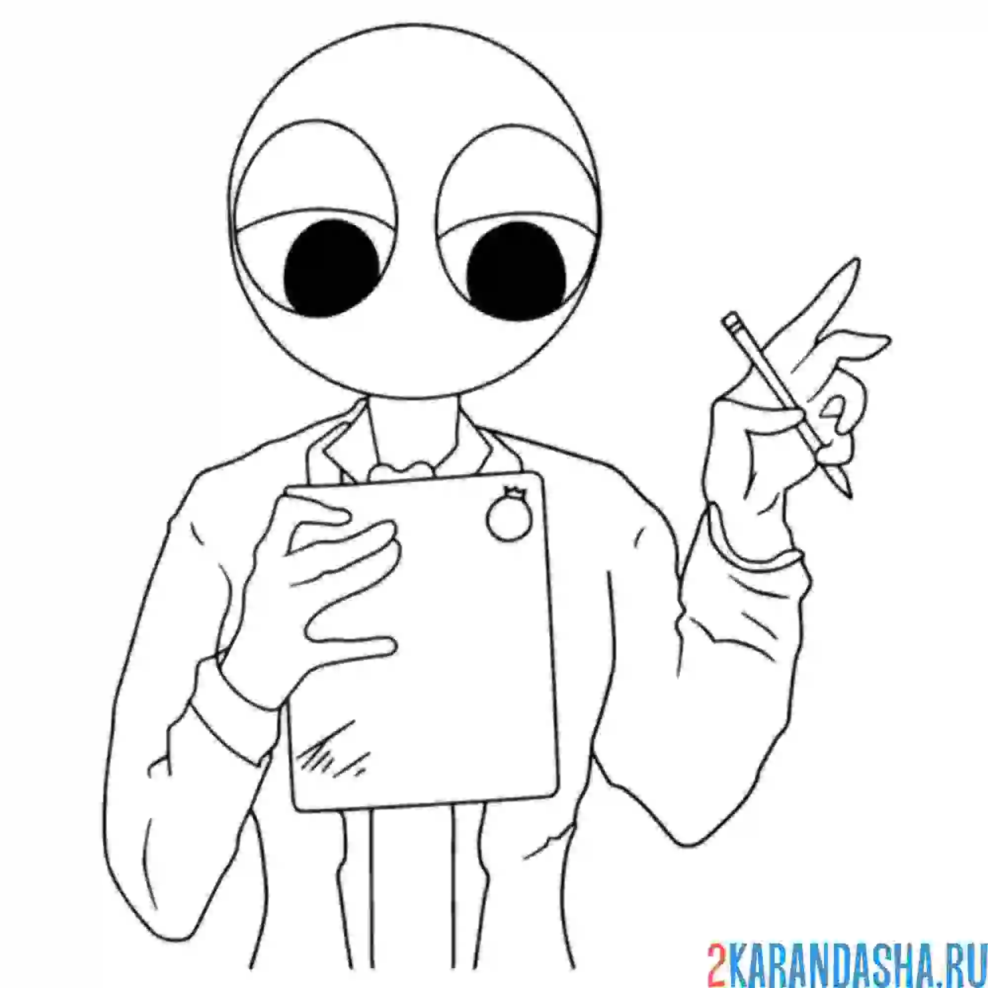 Раскраска красный записывает