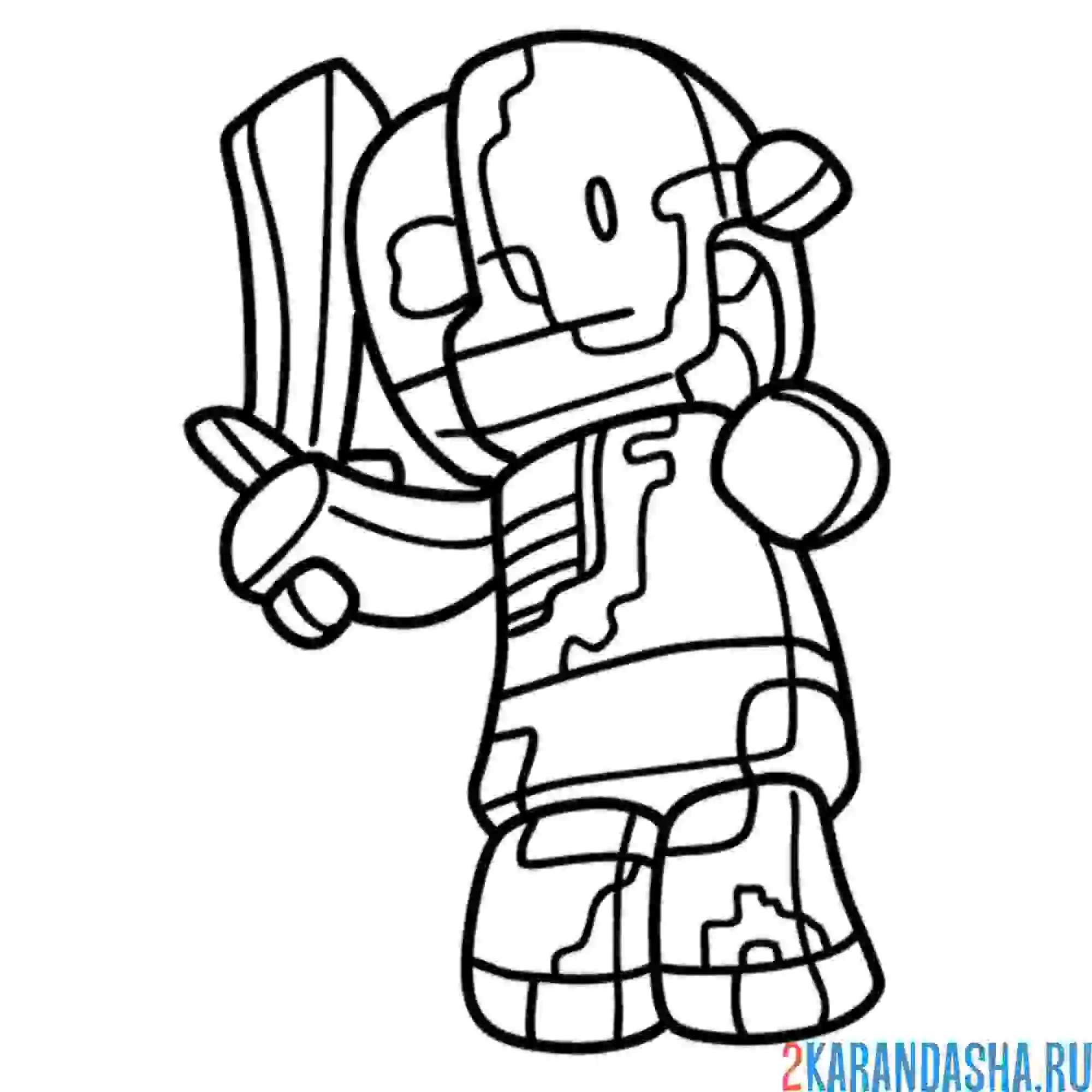 Раскраска пигмэн майнкрафт pigman