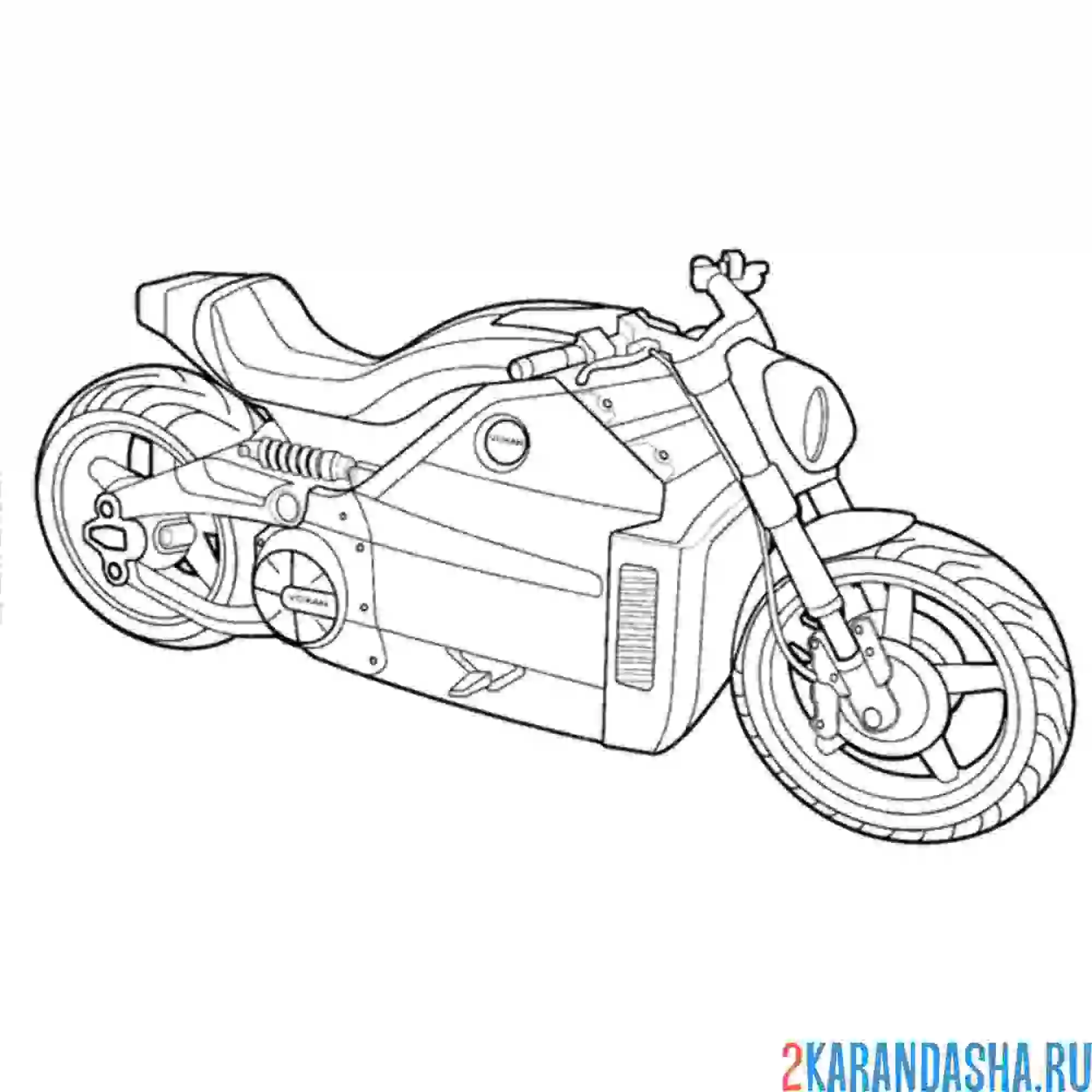 Раскраска мотоцикл будущего